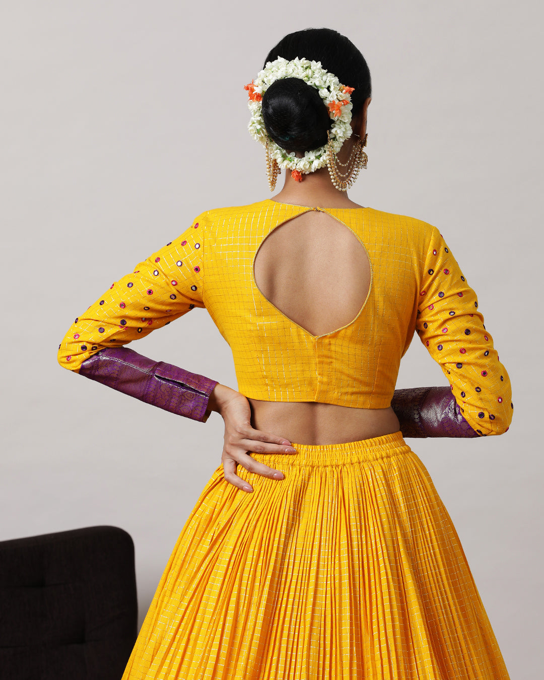 Yellow Crop Top & Skirt