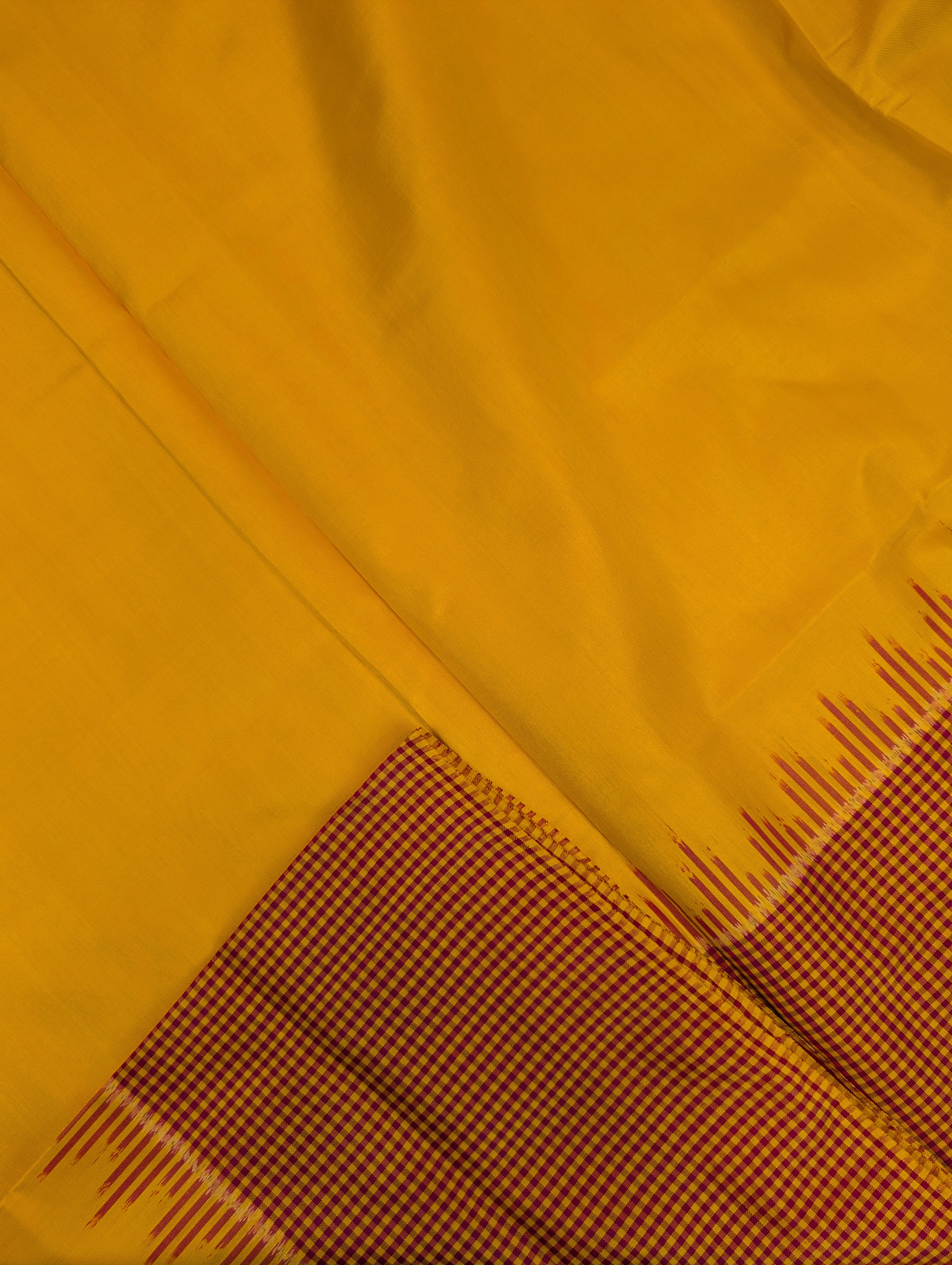 Handloom Patola Pure Silk Saree X Mustard Yellow