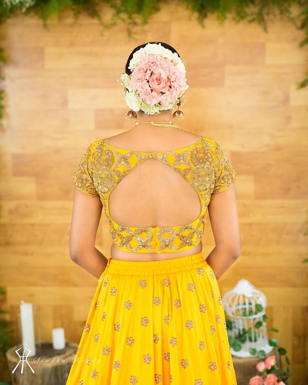 Heavy Hand Embroidered Yellow Blouse