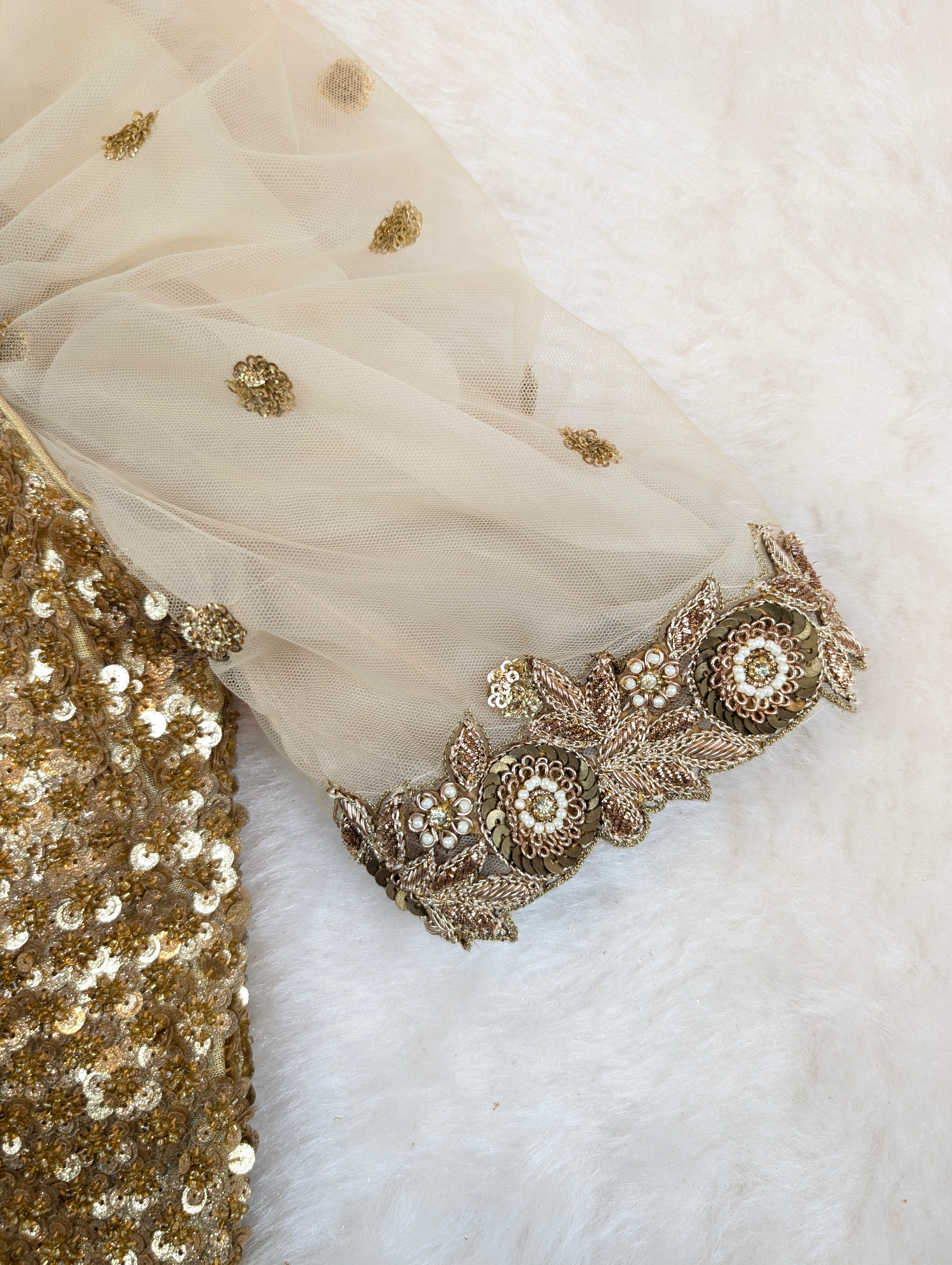Heavy Gold Sequins Blouse