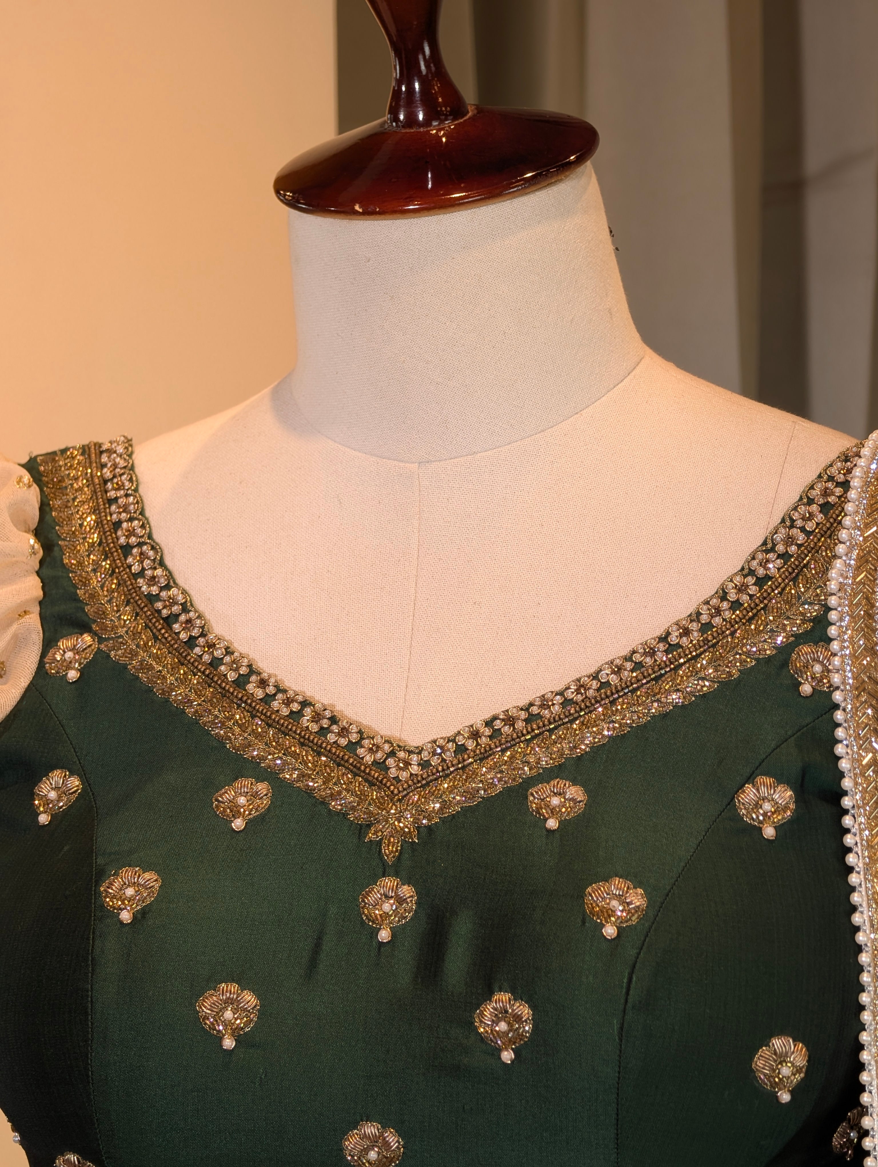 Enchanted Green Floral Lehenga