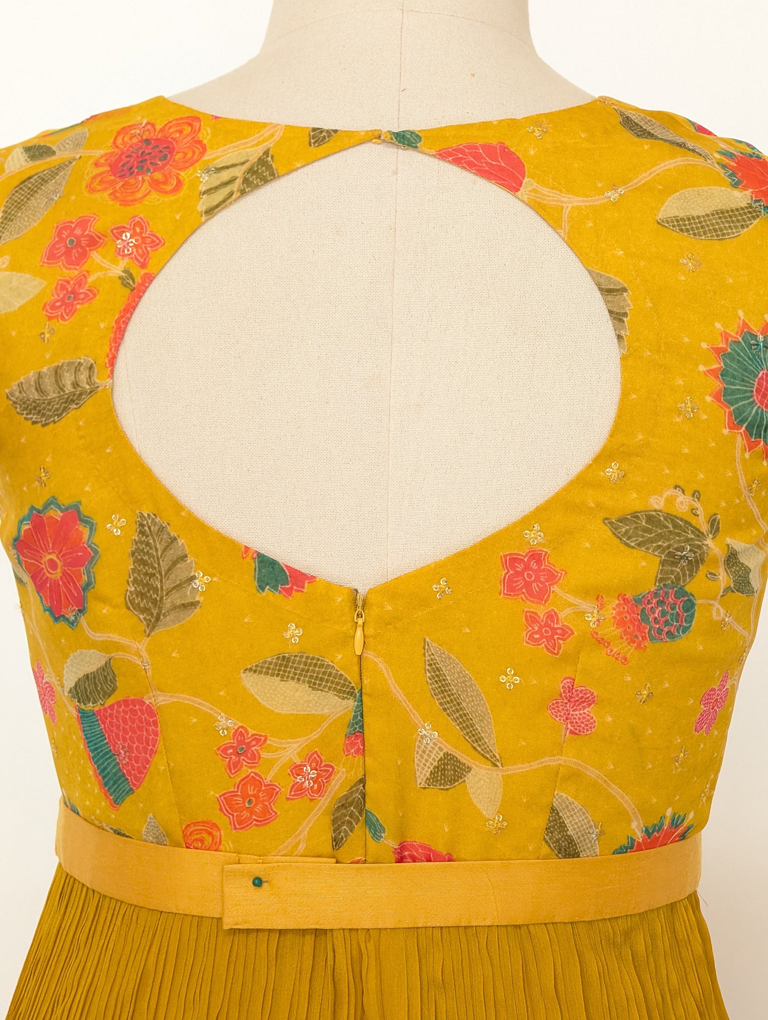 Mustard Floral Gown