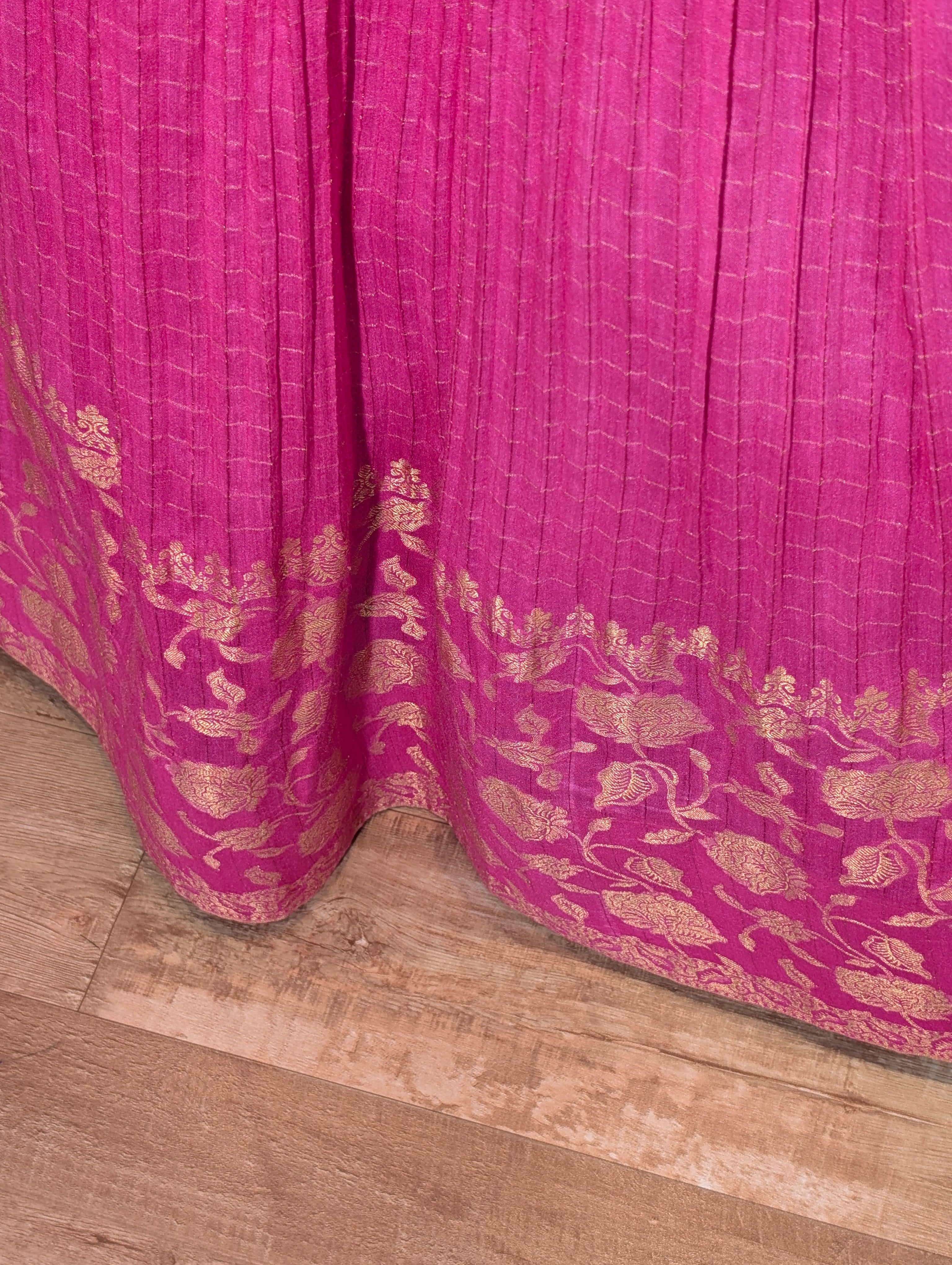 Pure Moonga Silk Skirt With Heavy Hand Embroidered Blouse