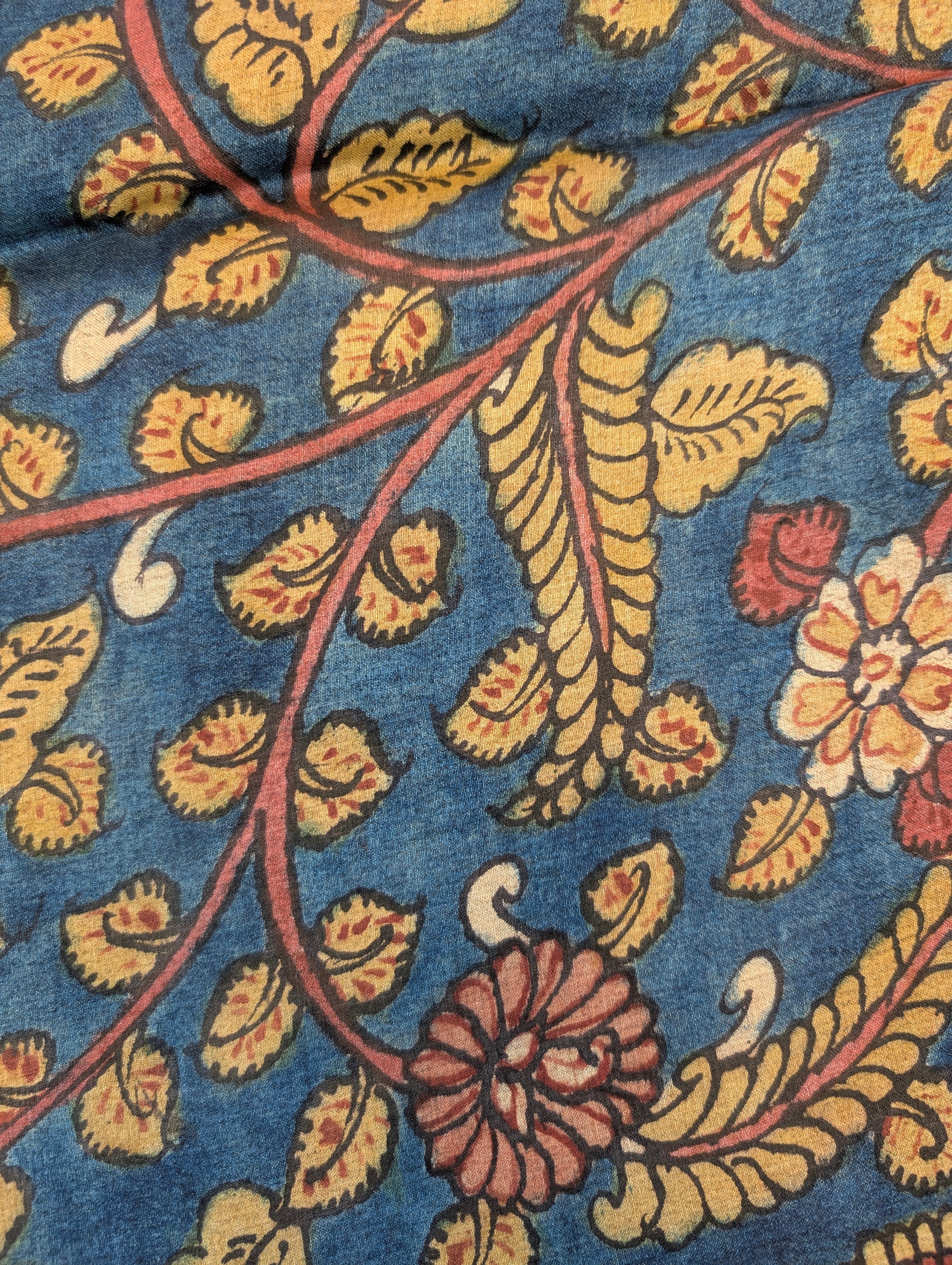 Pure tussar silk X Pen Kalamkari - Dashavataram Depiction