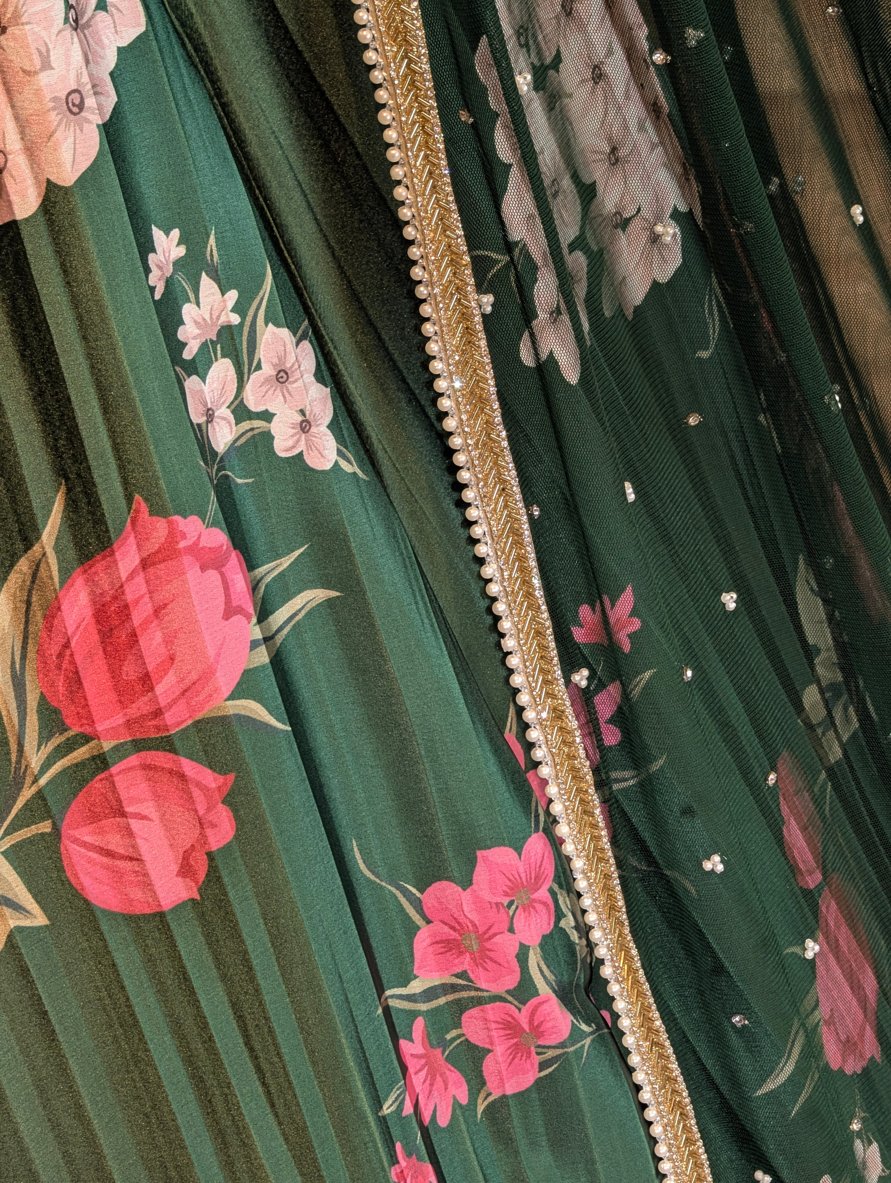 Enchanted Green Floral Lehenga