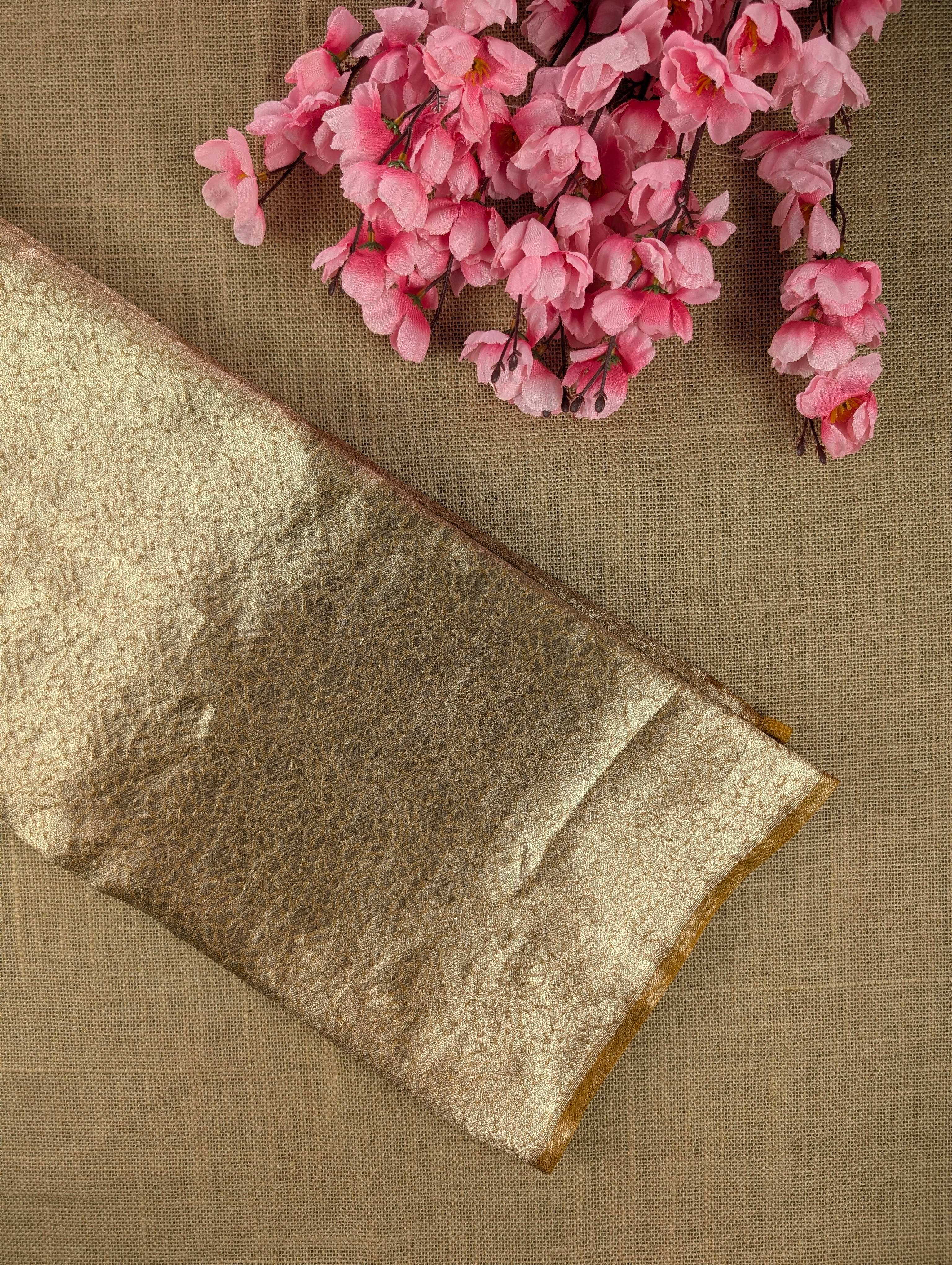 Banarasi Moonga Silk - Golden Mustard (scallop)