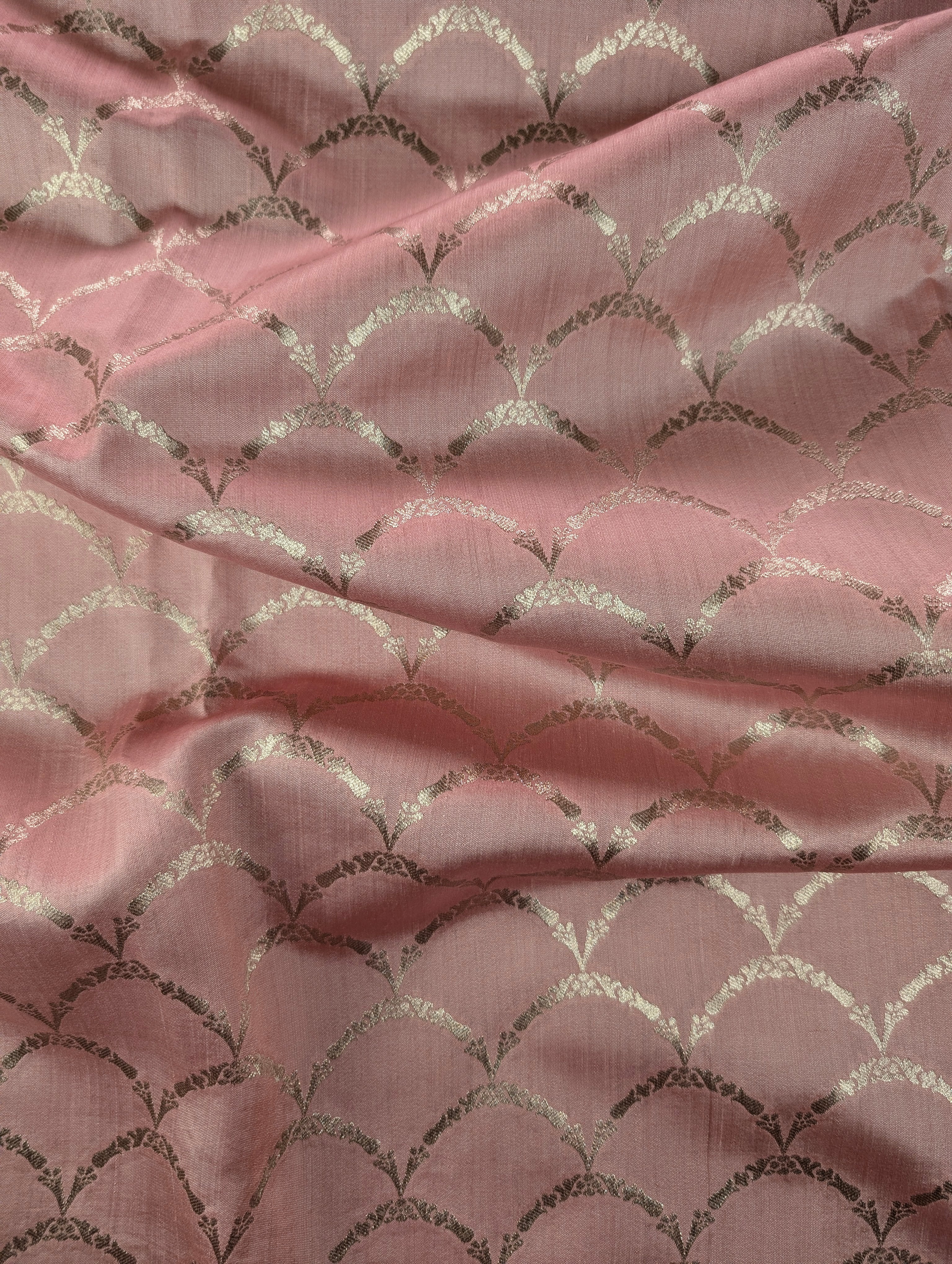 Banarasi Moonga Silk - Soft Pink
