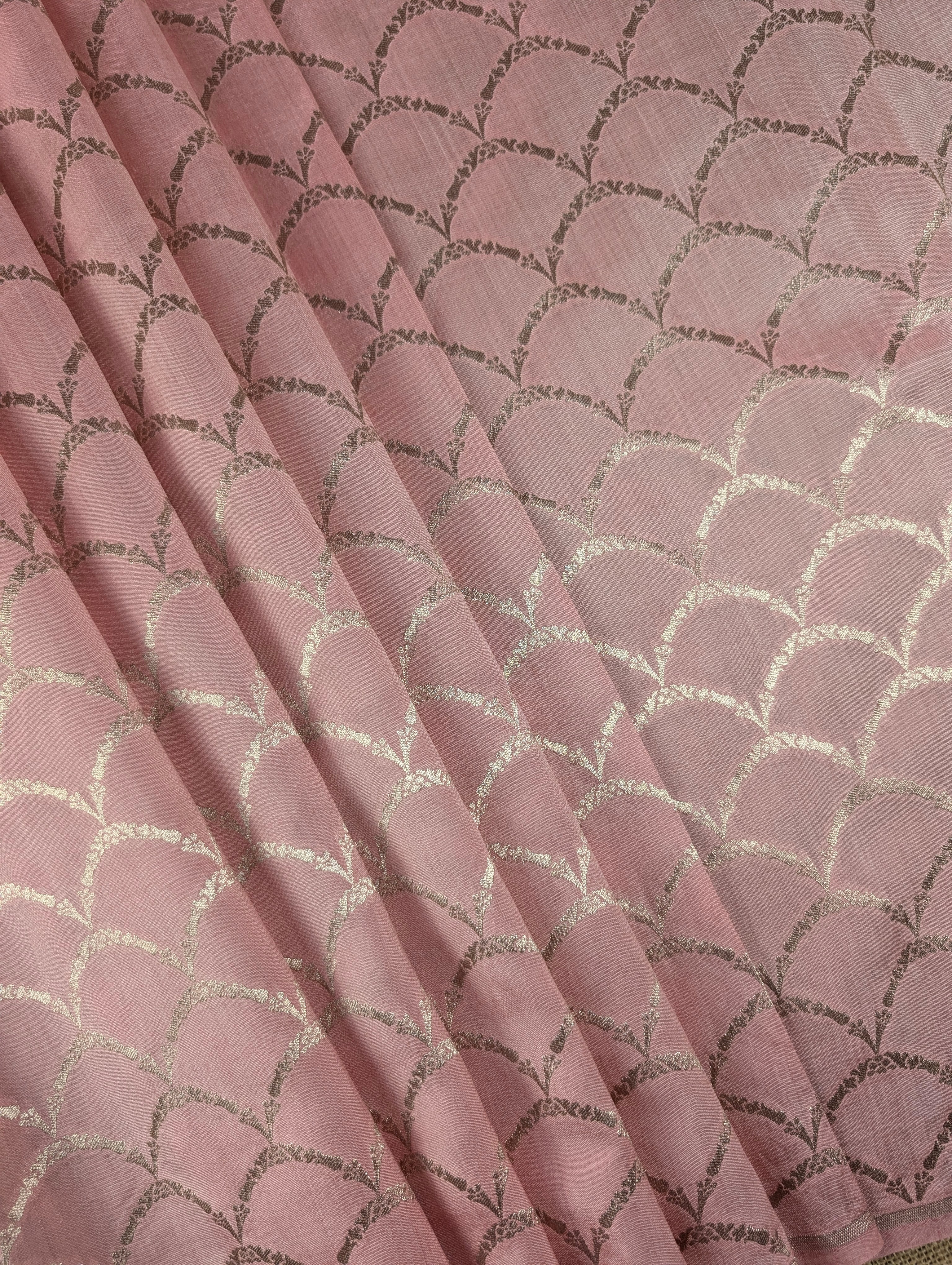Banarasi Moonga Silk - Soft Pink