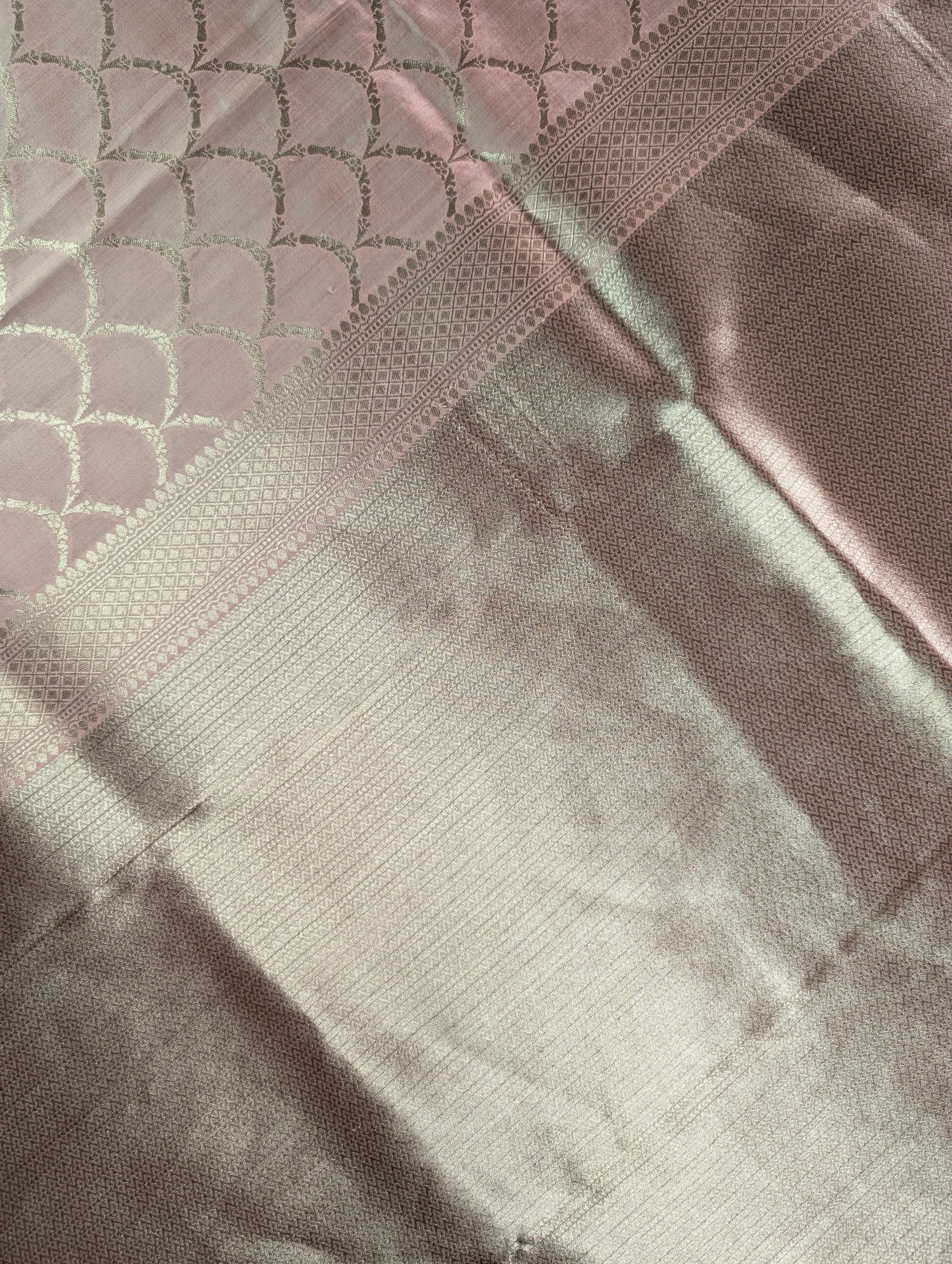 Banarasi Moonga Silk - Soft Pink