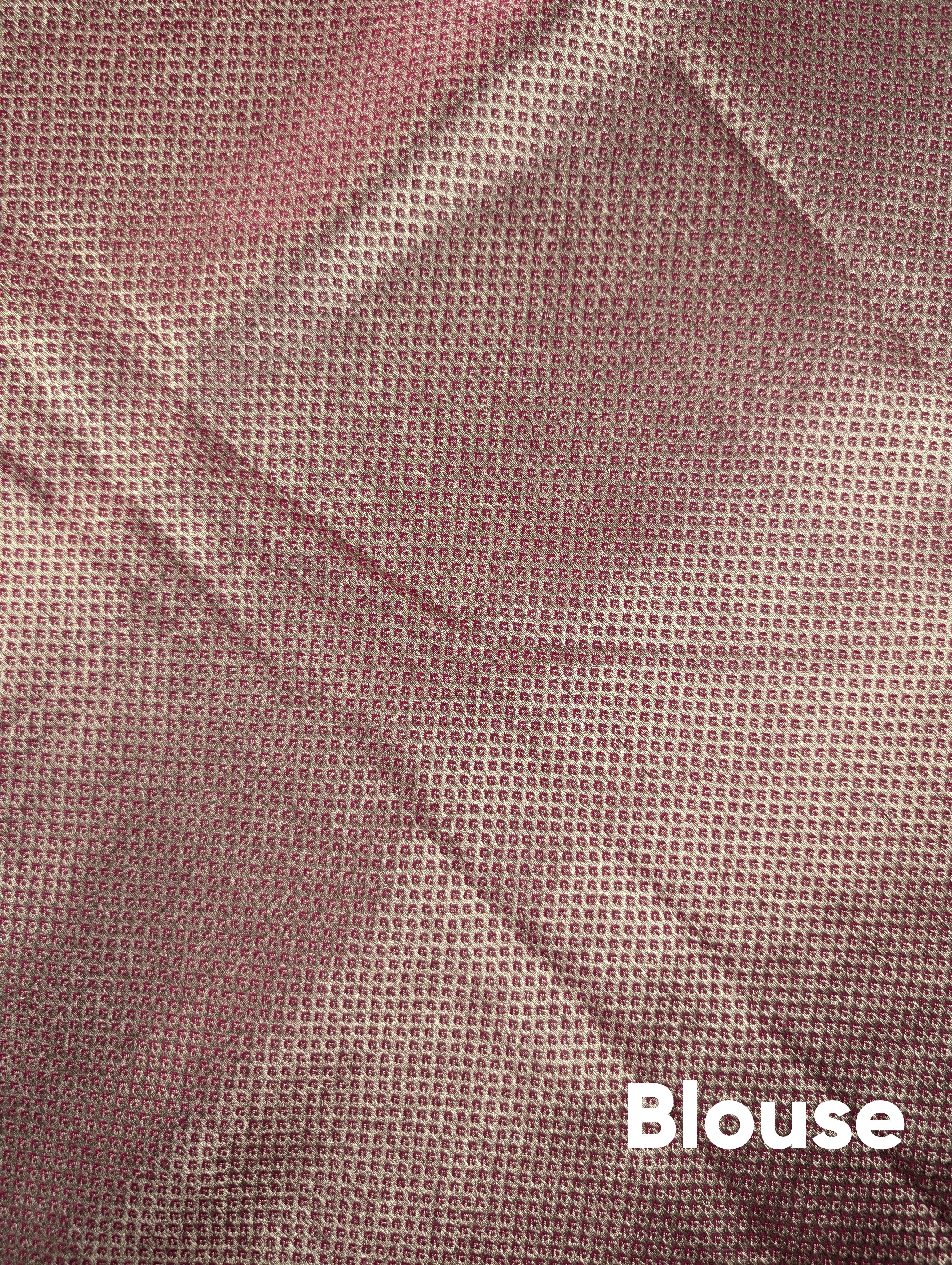 Banarasi Moonga Silk - Rani Pink (floral lattice)