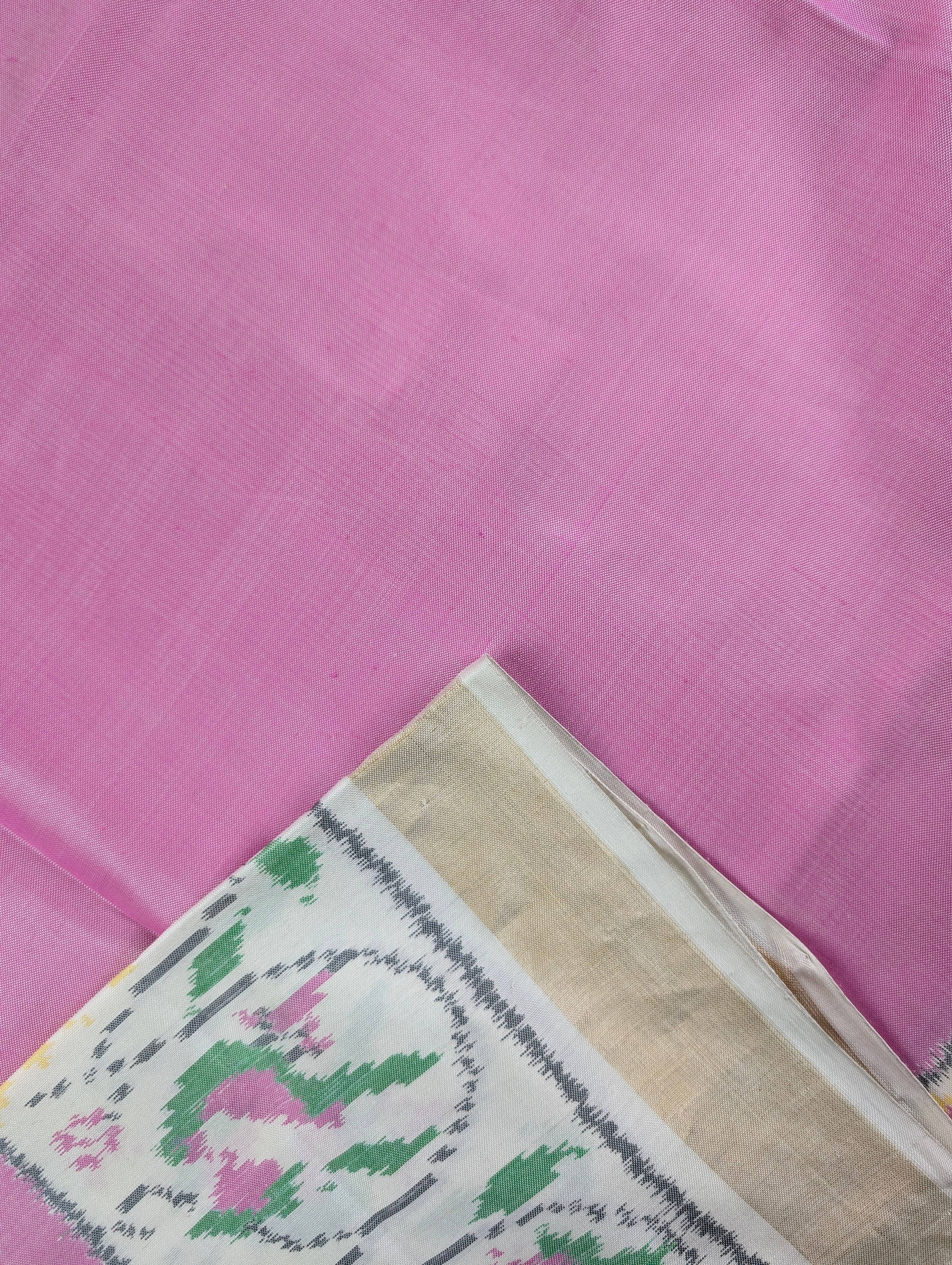Handloom Patola Pure Silk Saree X soft pink