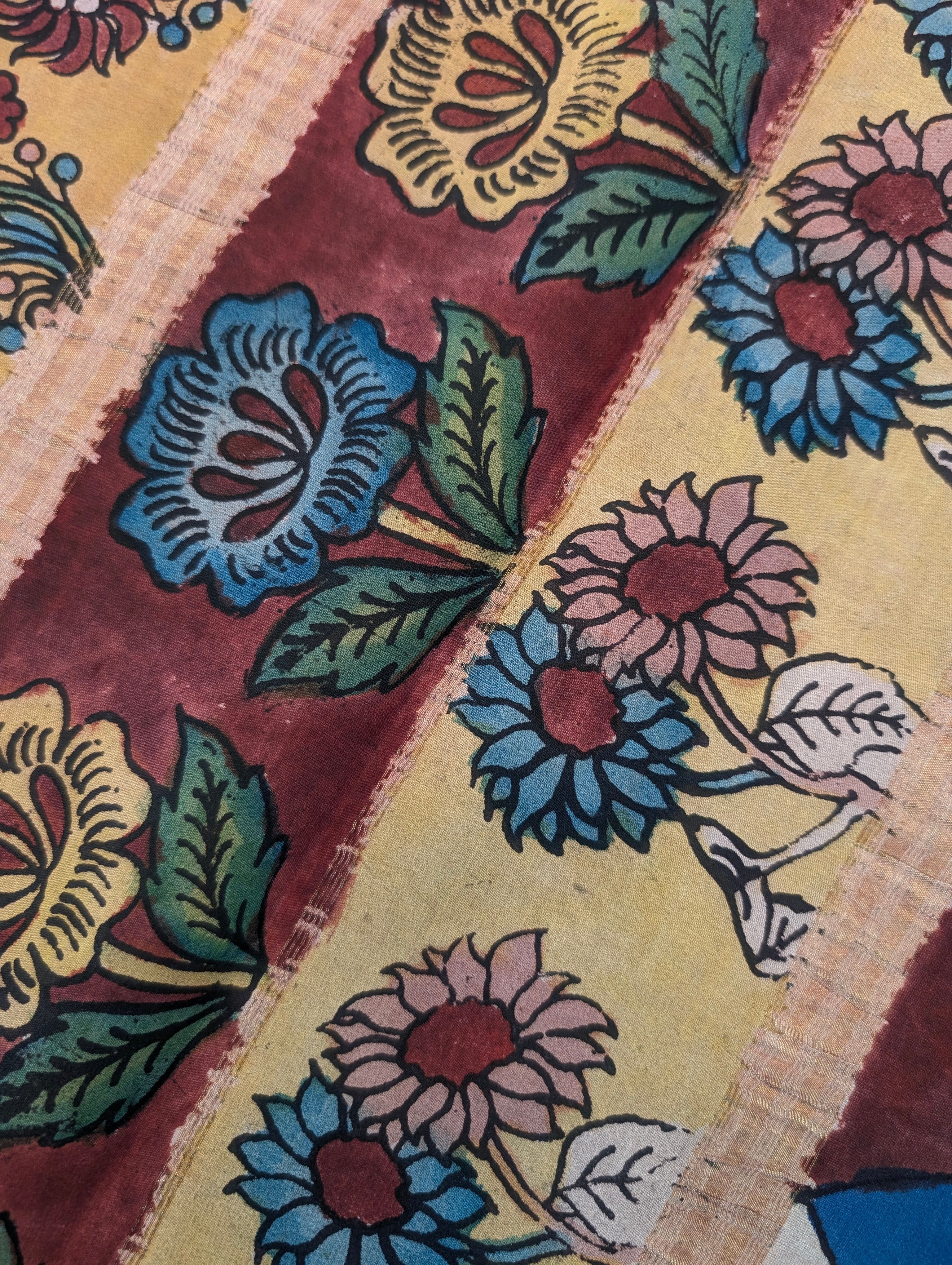 Pure Mysore Silk Crepe X Pen Kalamkari - Dusty mauve
