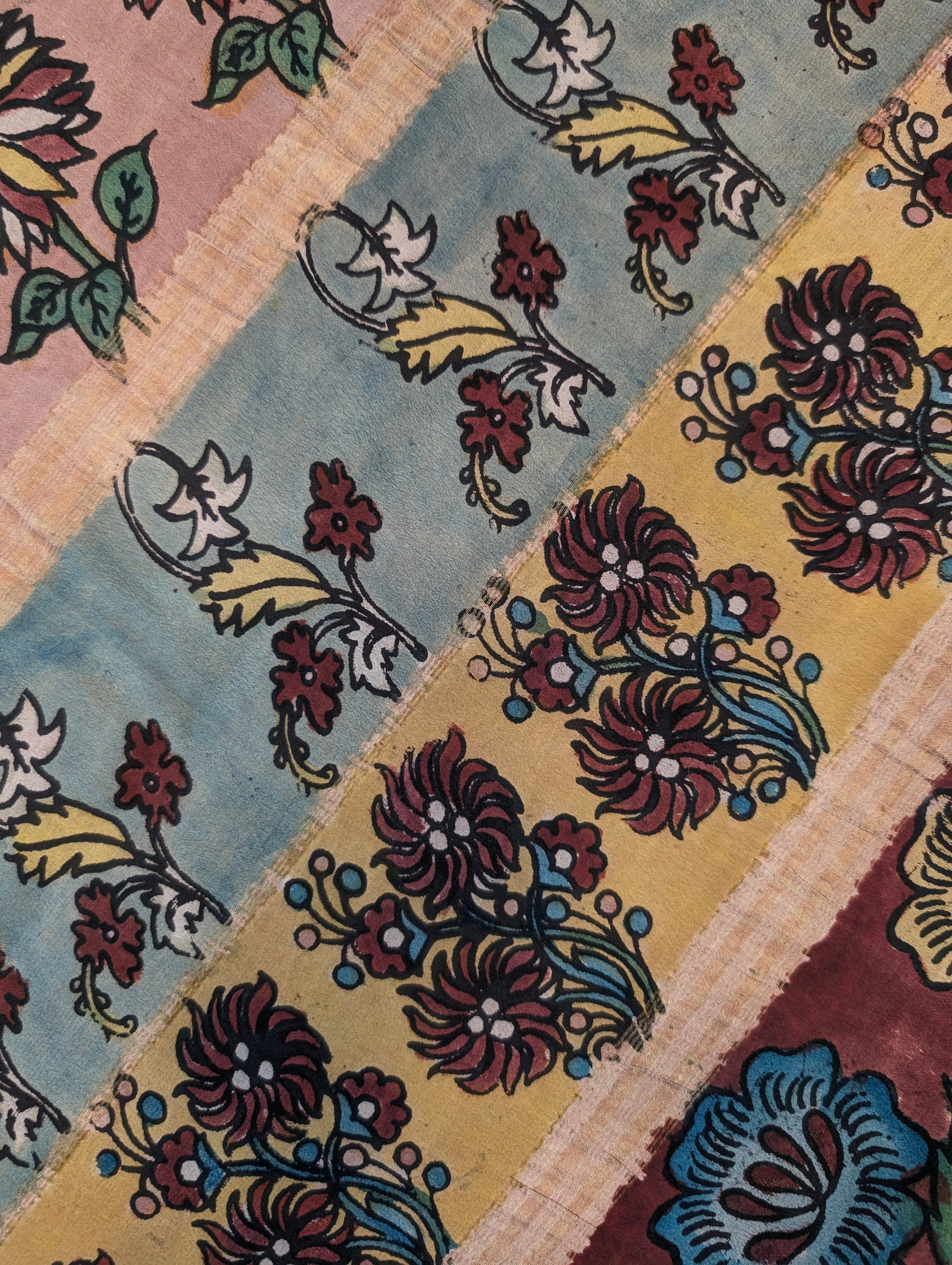 Pure Mysore Silk Crepe X Pen Kalamkari - Dusty mauve
