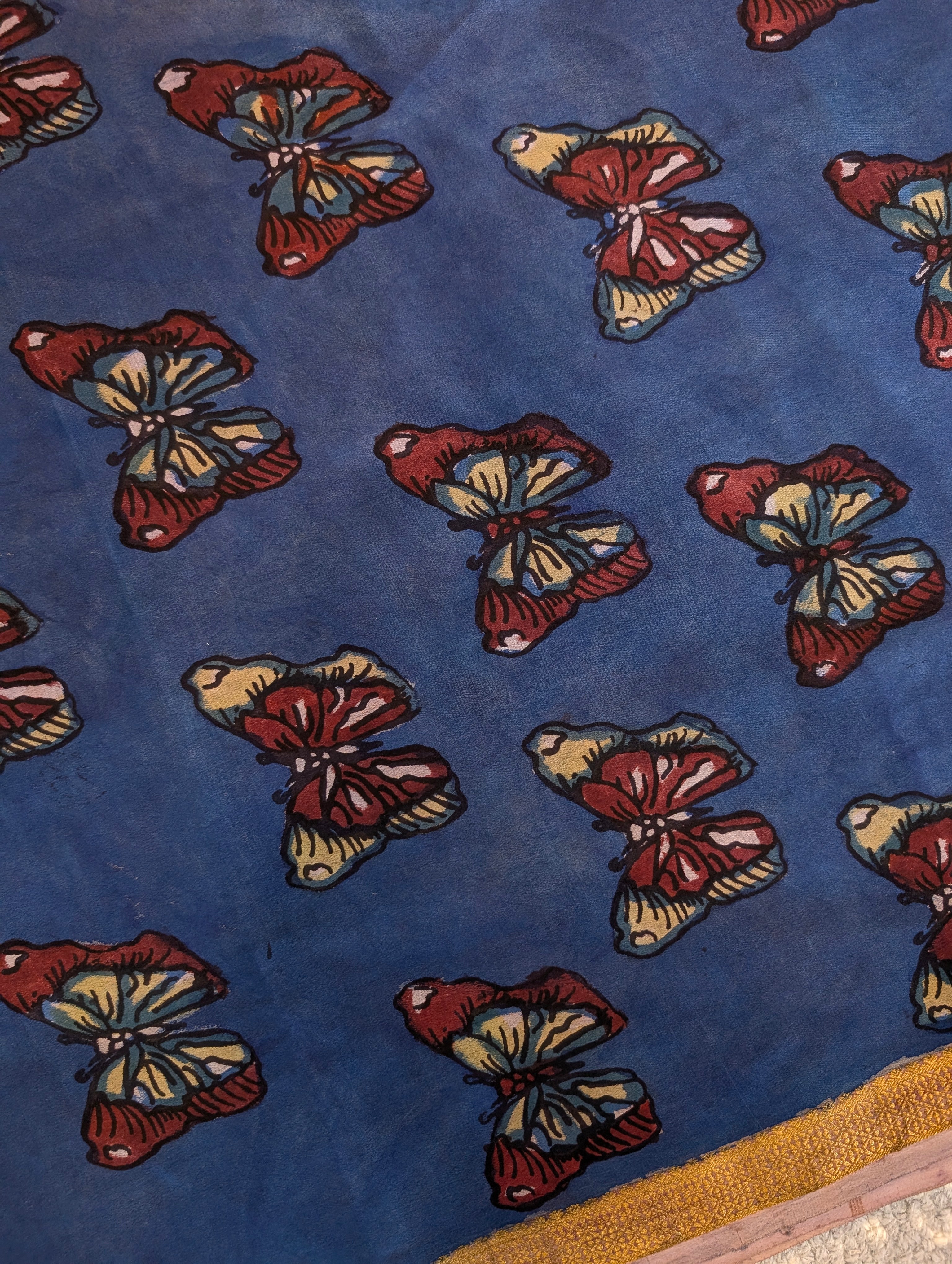 Pure Mysore Silk Crepe X Pen Kalamkari - Dusty mauve