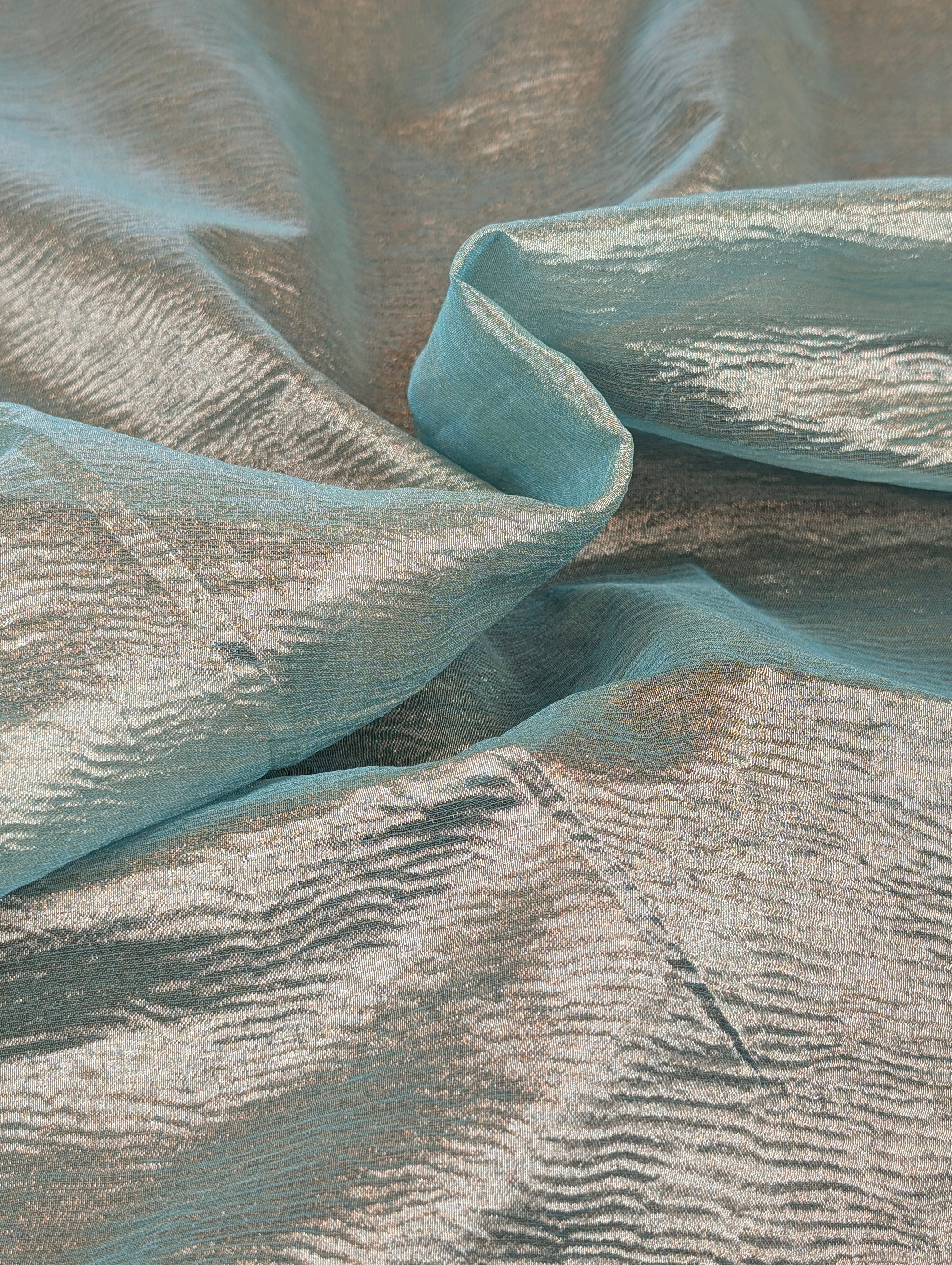 Pure Tissue Silk Saree with a Stitched Blouse - Soft Pastel Green