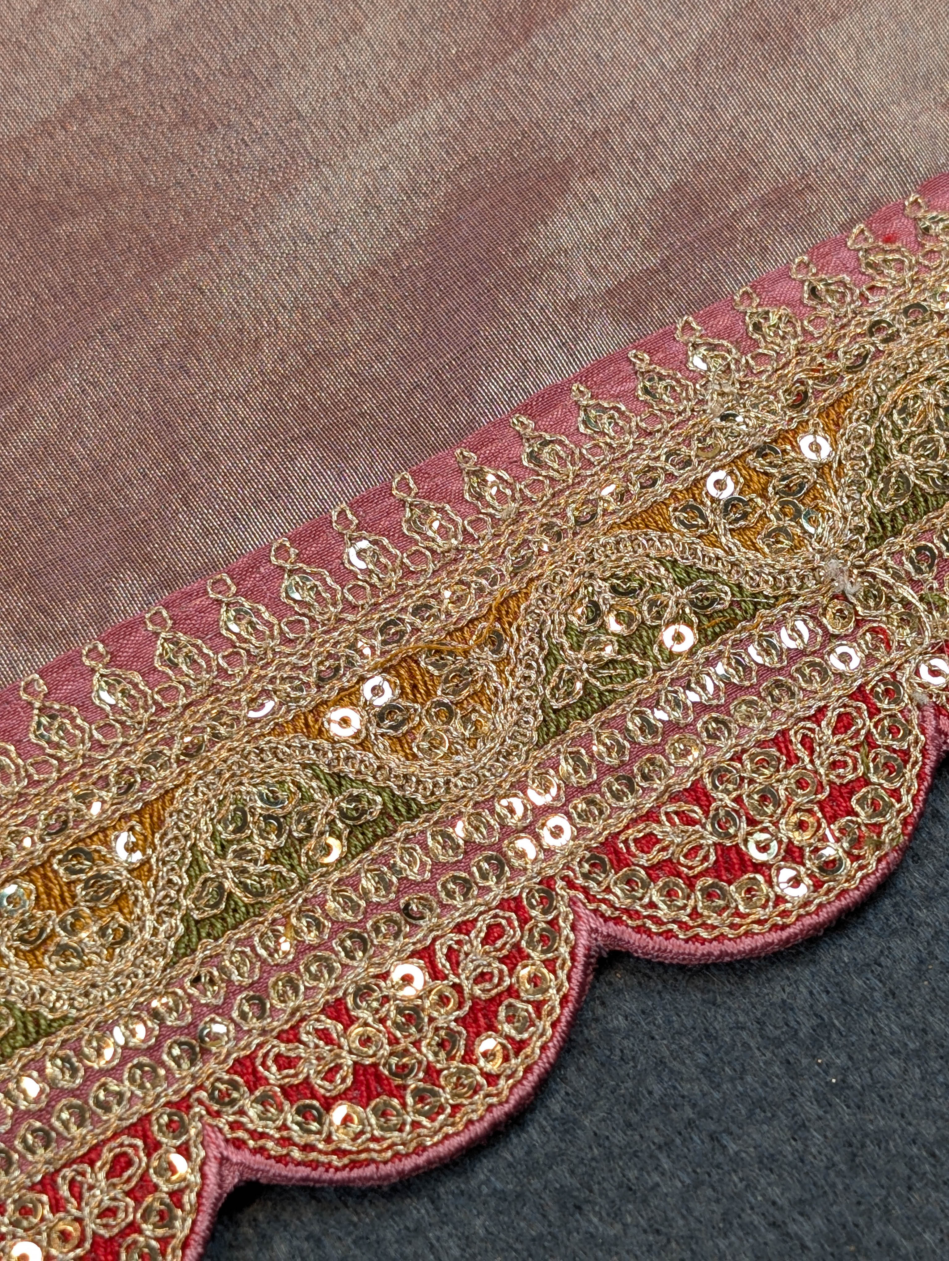 Pure Tissue Silk Saree with a Stitched Blouse - Soft Rose Pink
