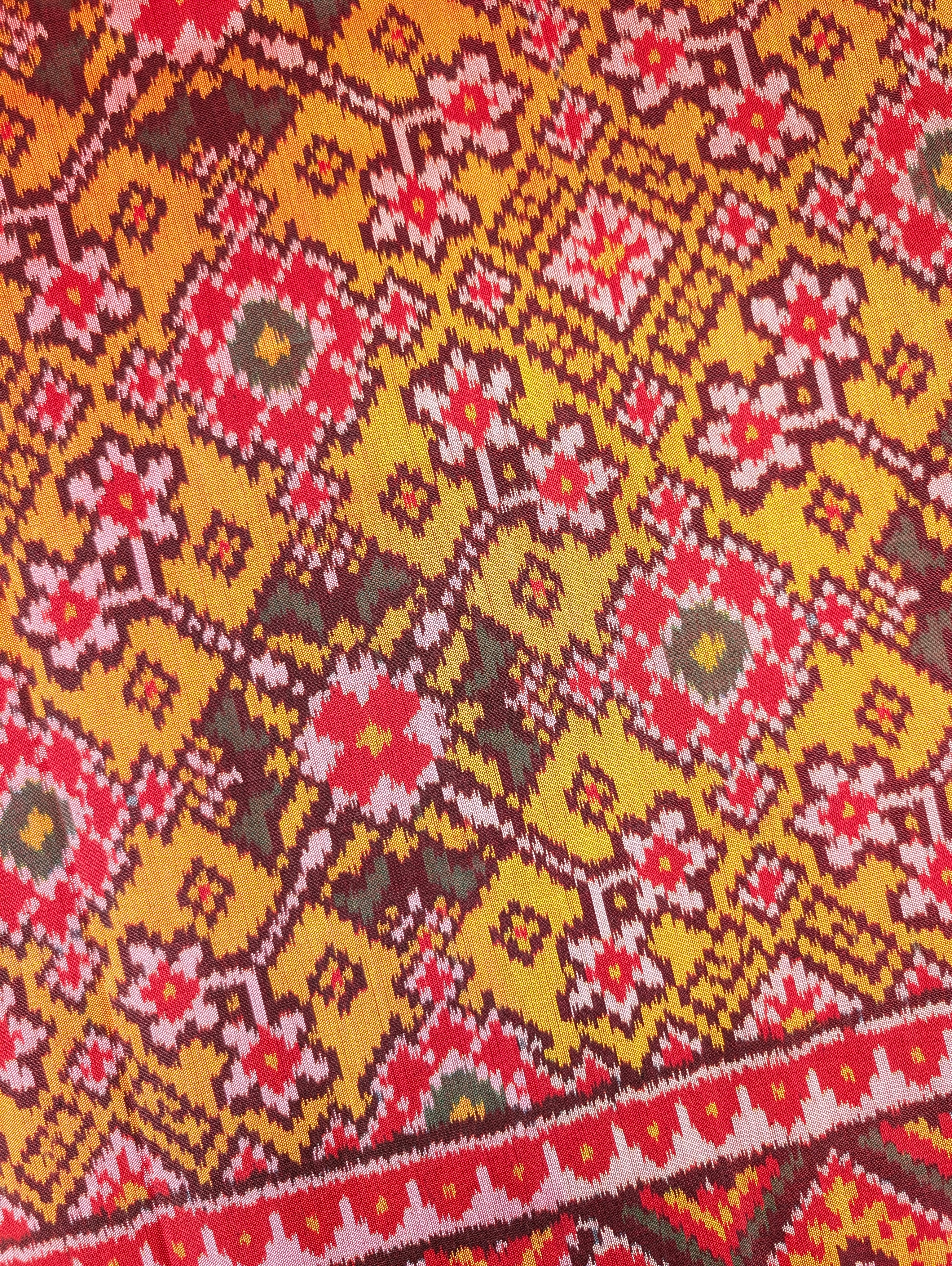 Handloom Patola Pure Silk Saree X Golden Mustard Yellow