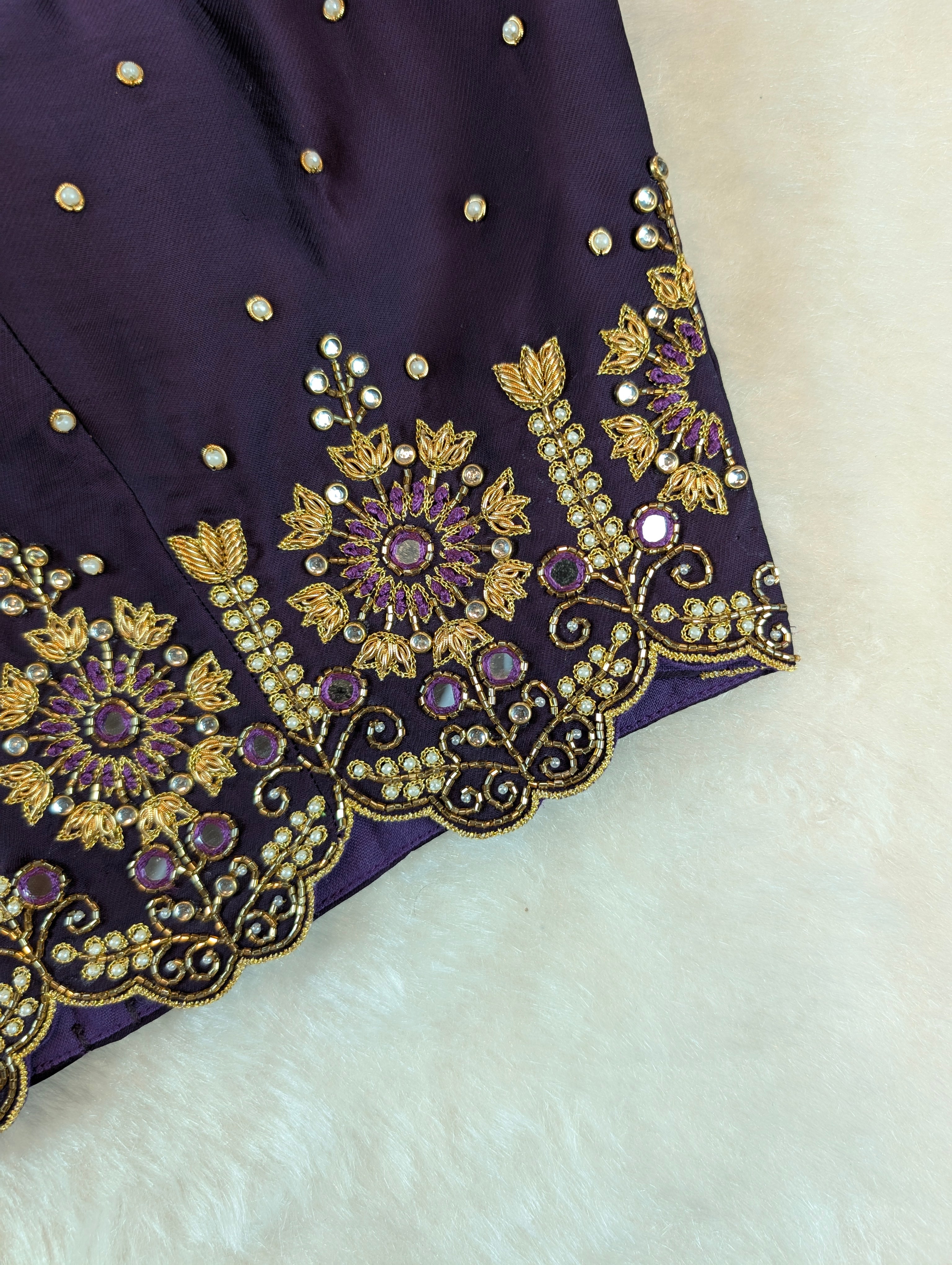 Royal Purple Embroidered Blouse