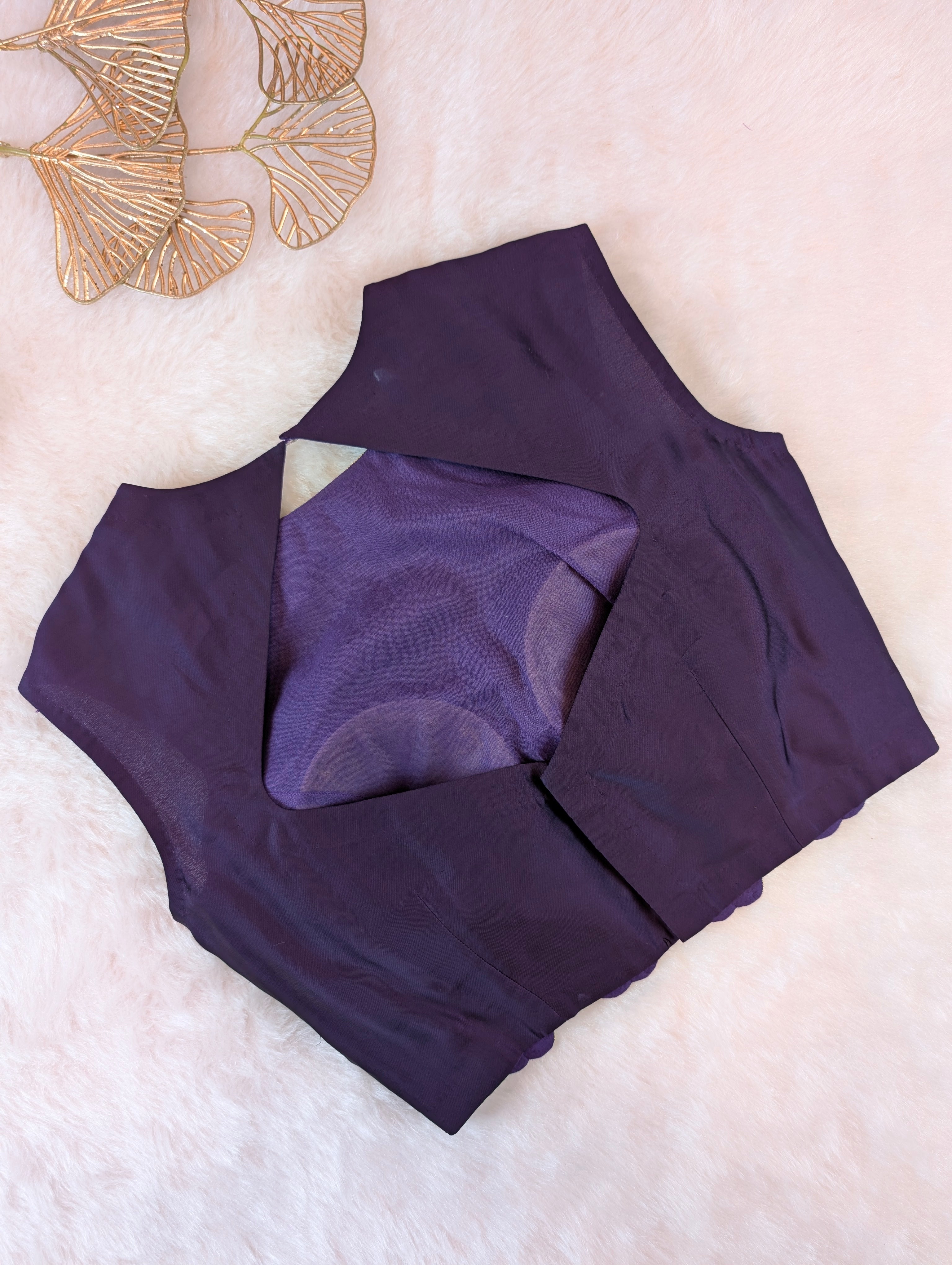 Royal Purple Embroidered Blouse
