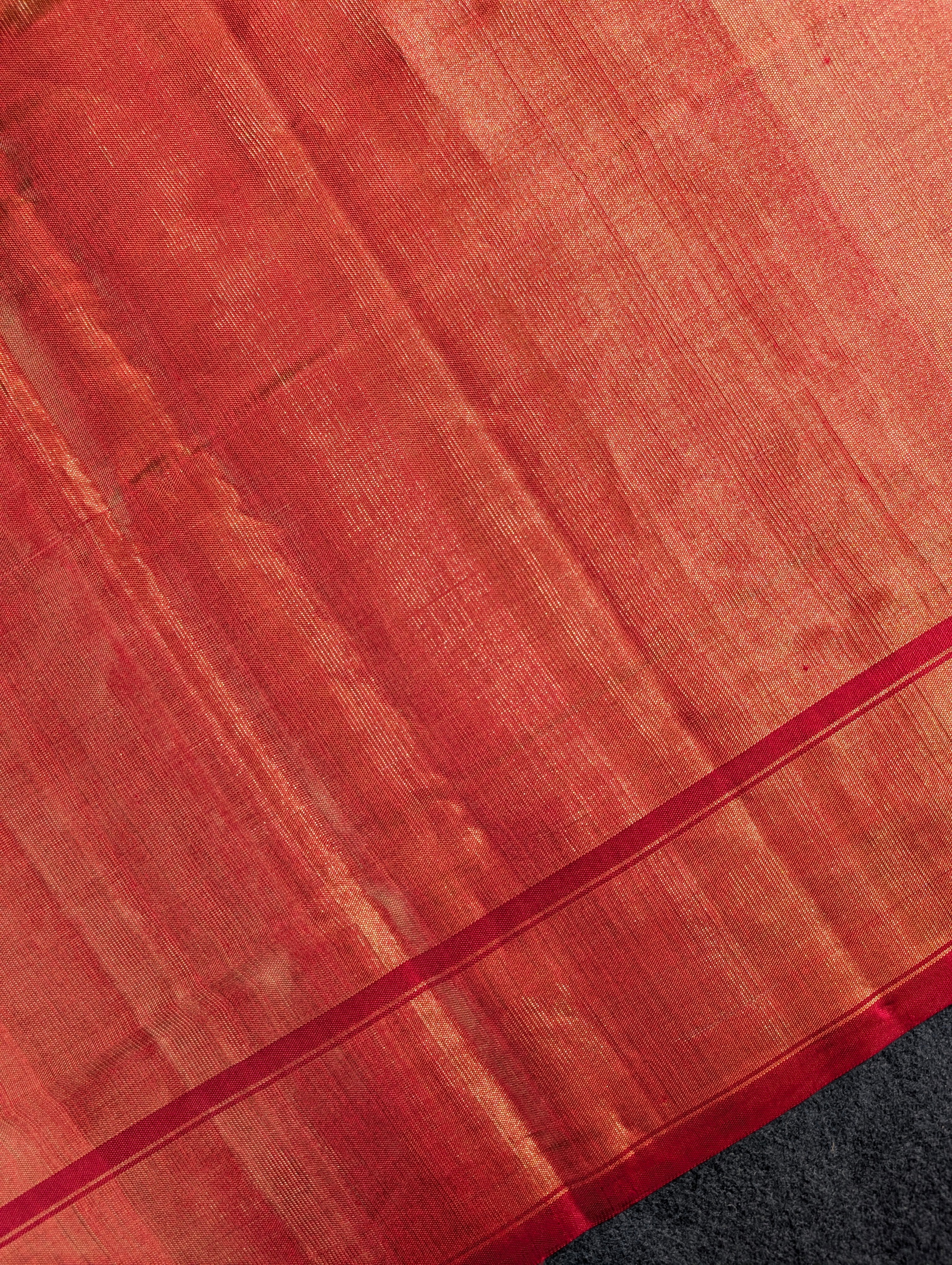 Handloom Tissue Patola Pure Silk Saree X Vibrant Yellow & Maroon