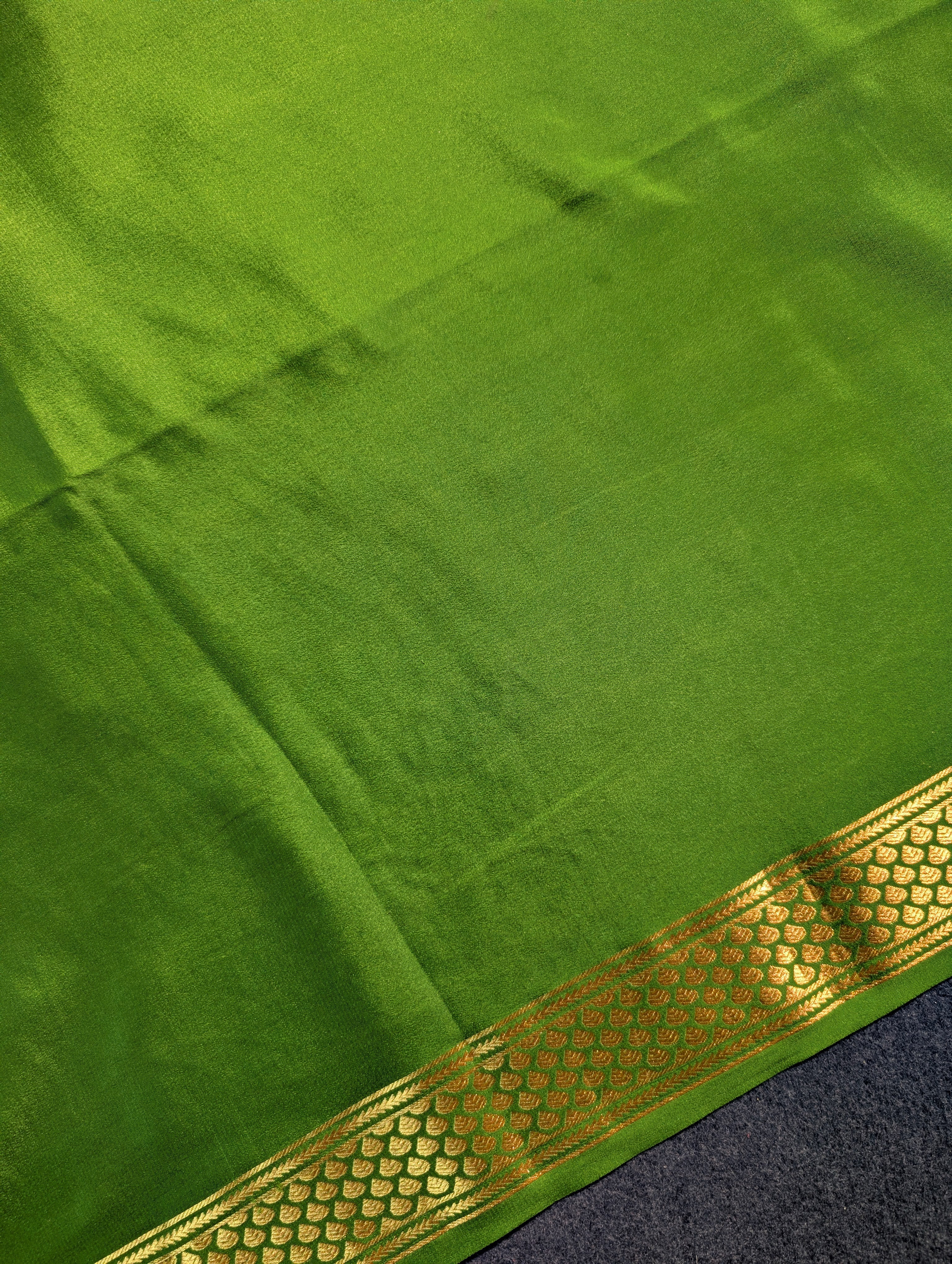 Pure Mysore Silk Crepe X Embroidery - Green