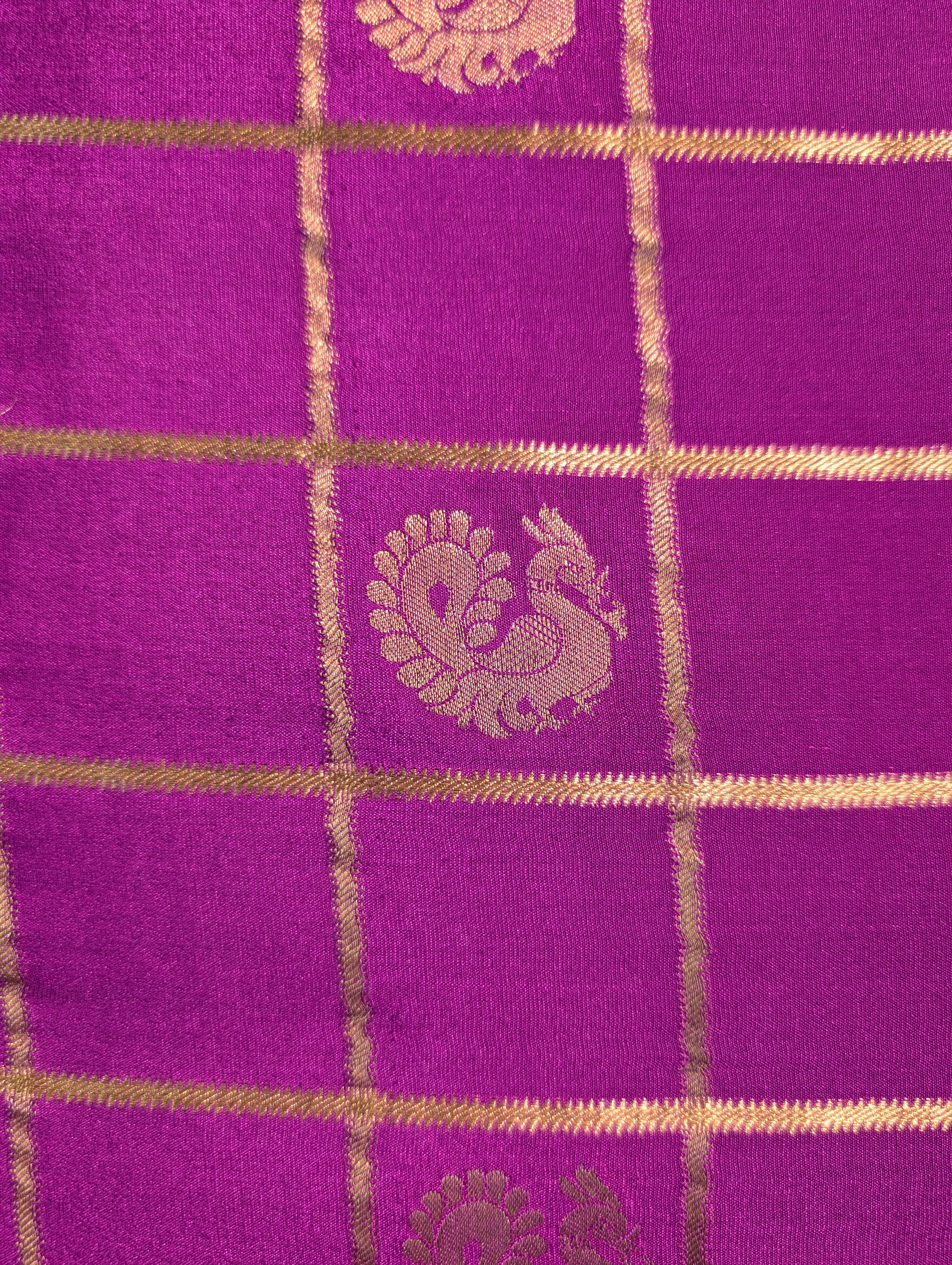 Pure Mysore Silk Crepe - Purple