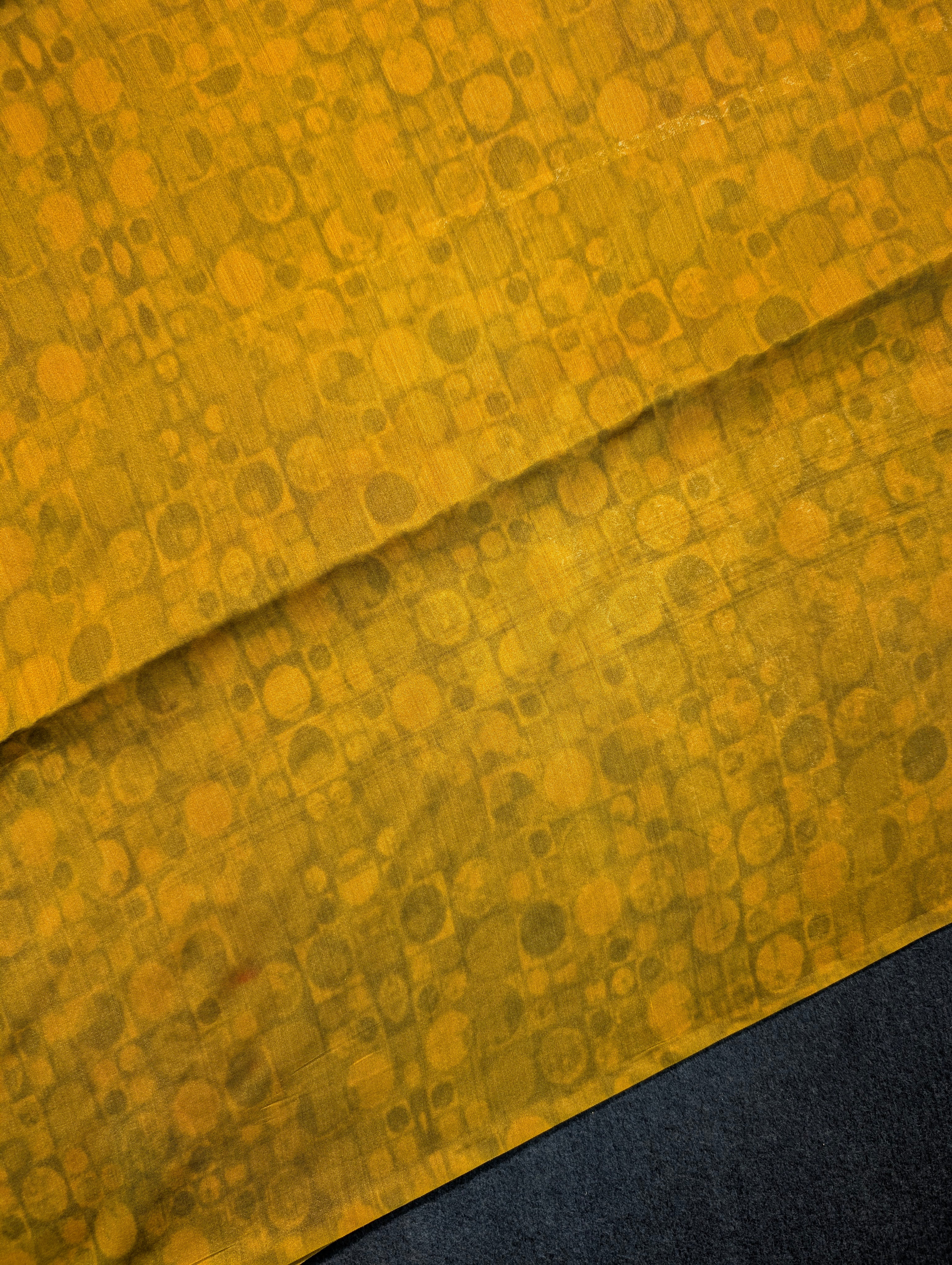 Pure Organza X Mustard Yellow Floral Saree with Zari Border