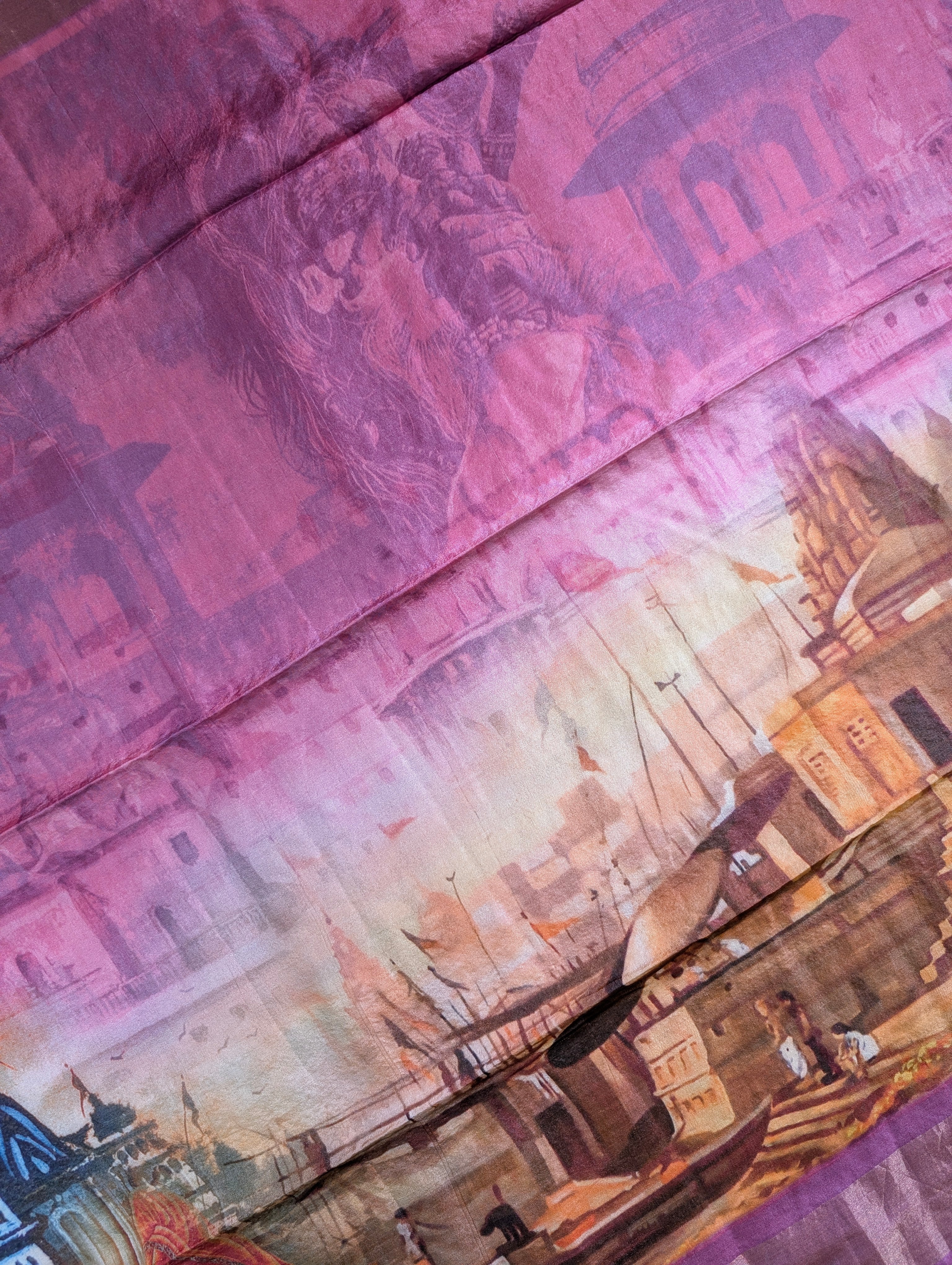 Pure Tussar Digital Print saree