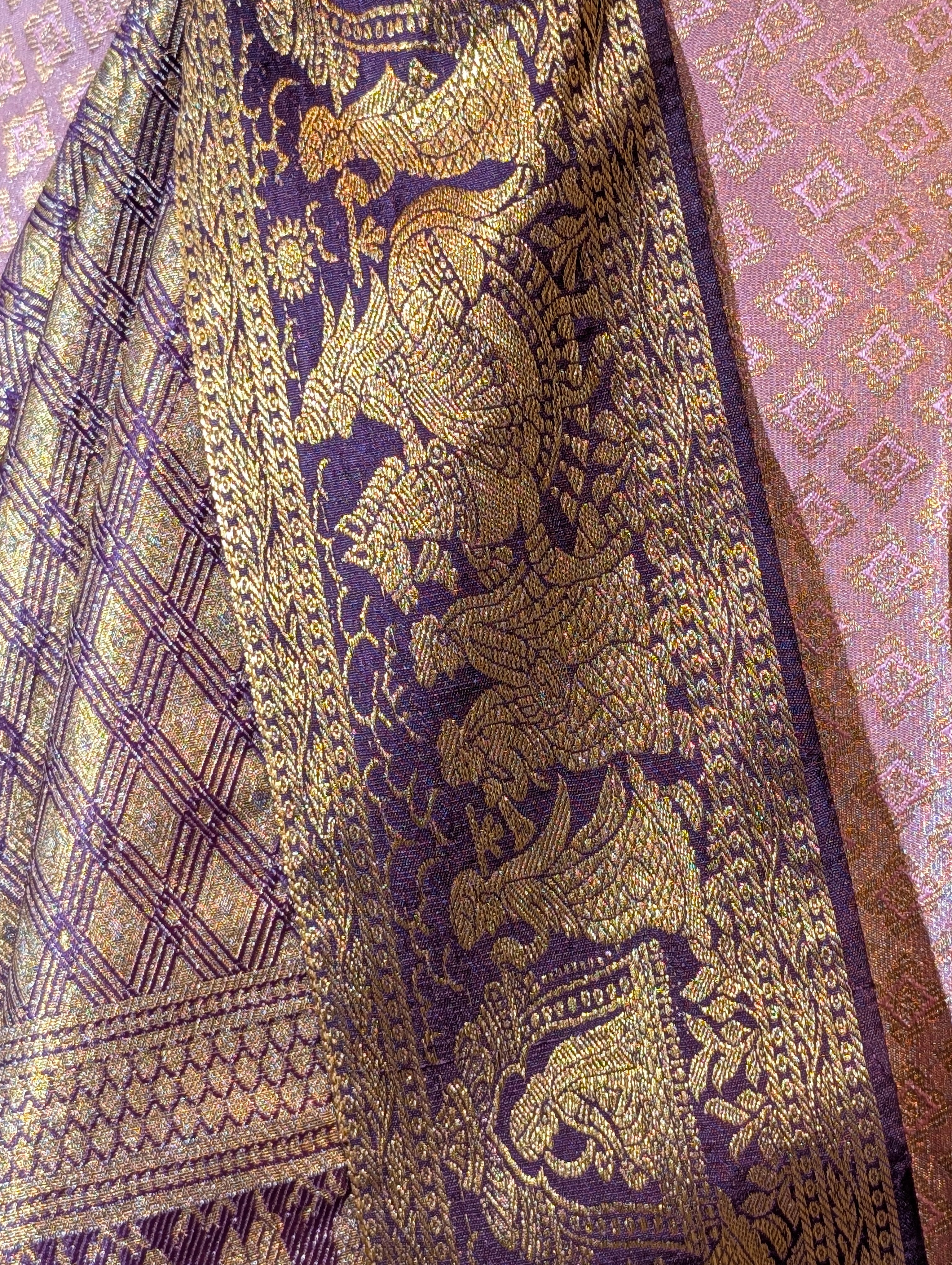 Royal Purple & Lilac Predraped Lehanga Set