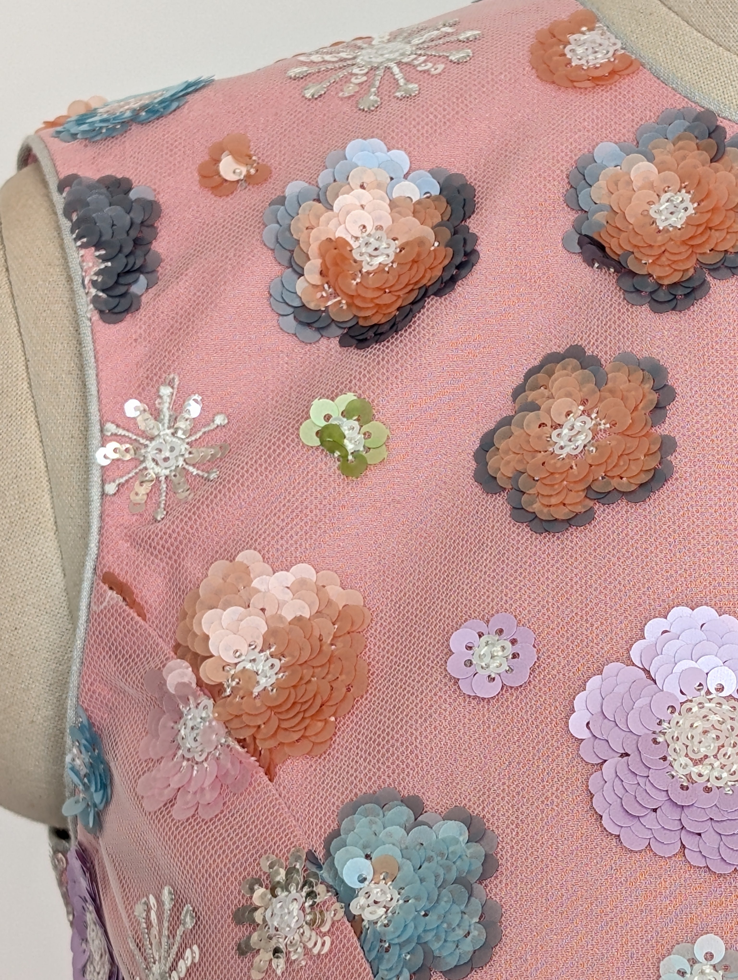 Blush Pink Embellished Maxi Dress