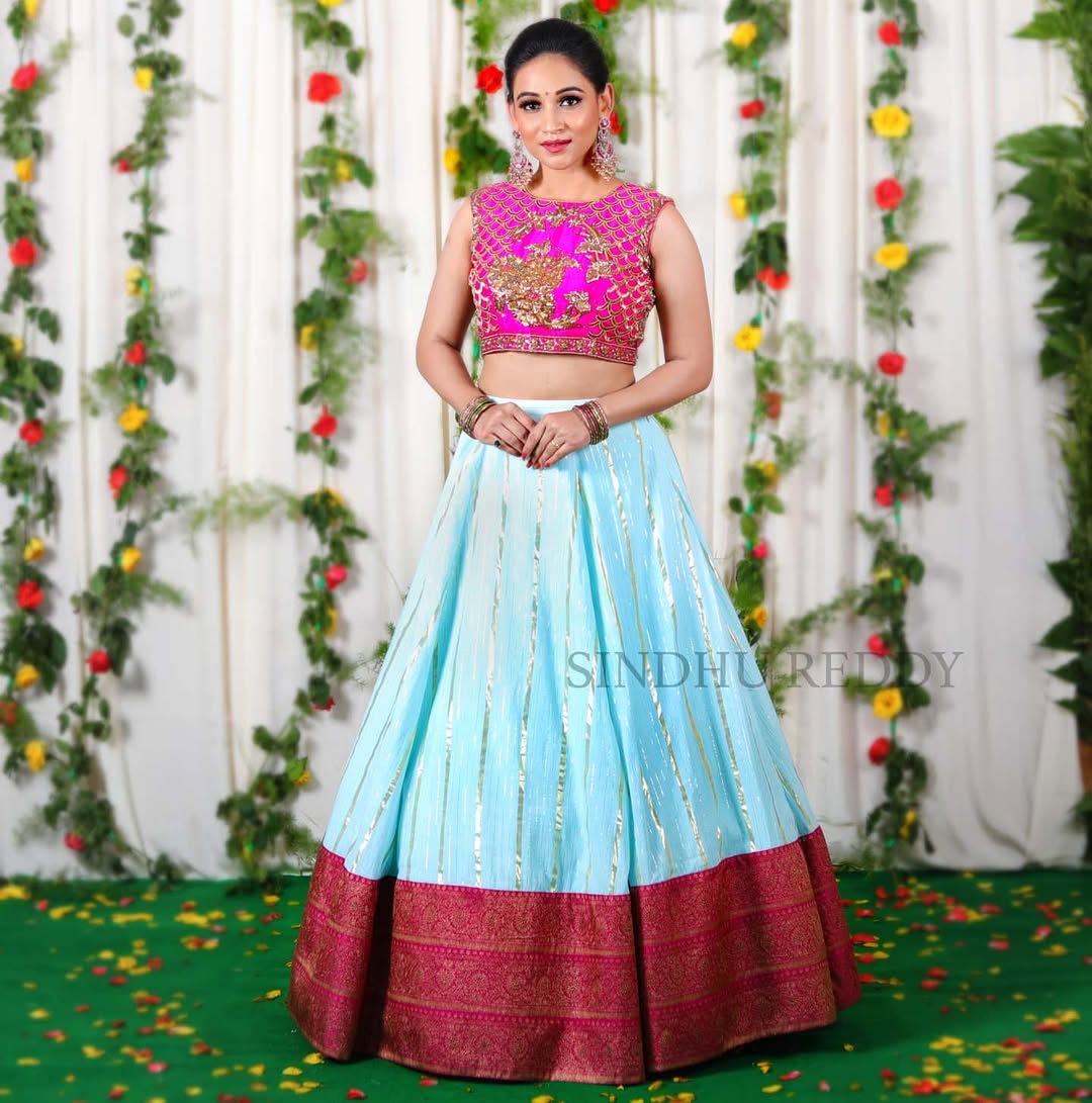 Rani Pink Heavy Hand Embroidered Floral zardosi blouse