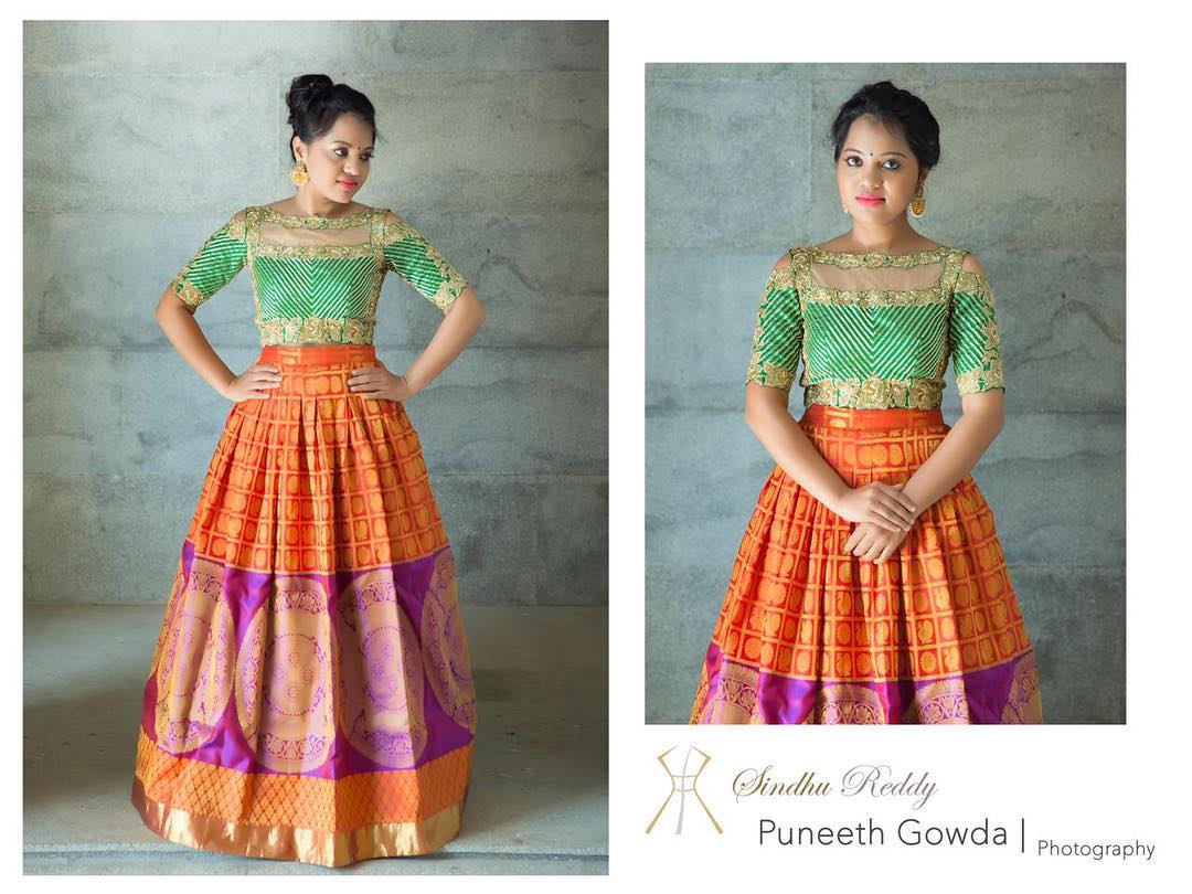 Heavy Hand Embroidered Green Cutwork Blouse