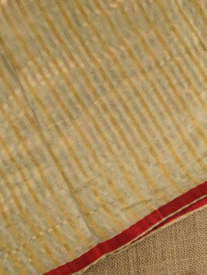 Organza X Pen Kalamkari - Olive Green