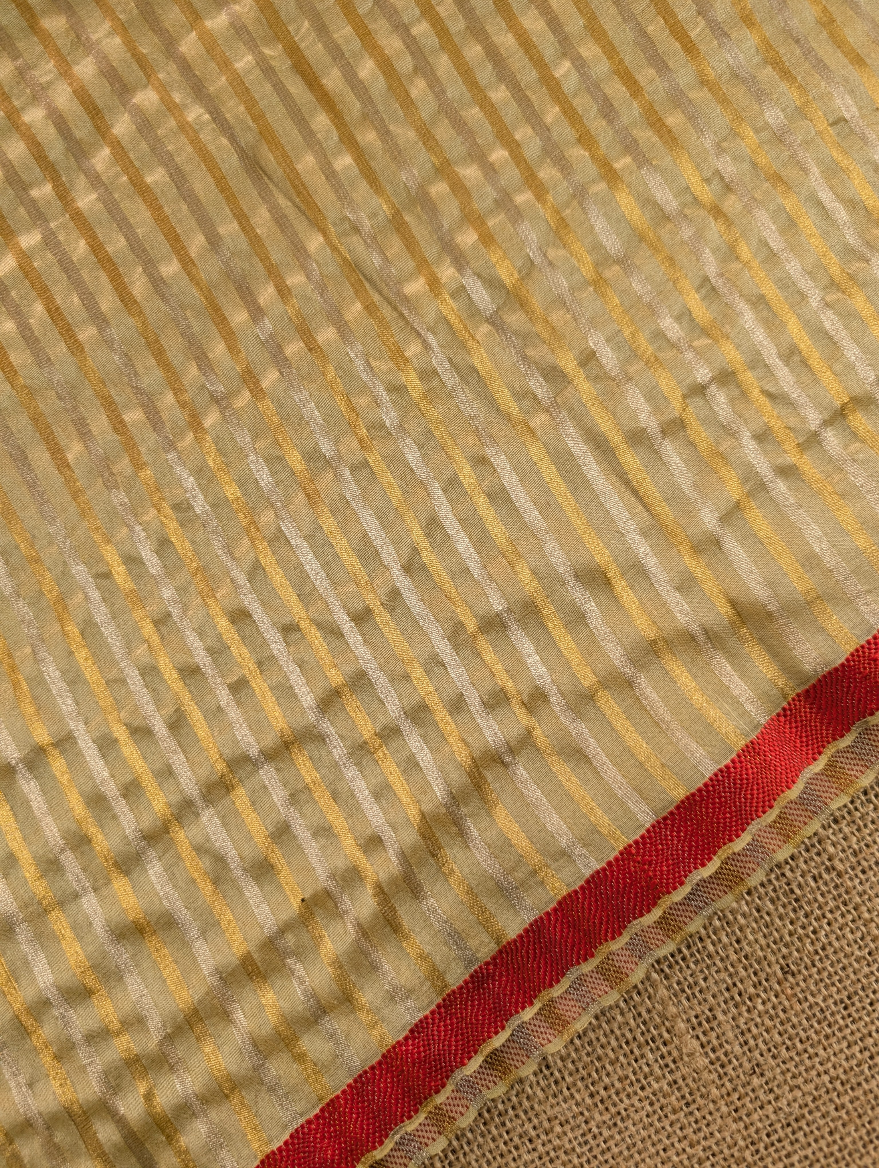 Organza X Pen Kalamkari - Reddish Orange