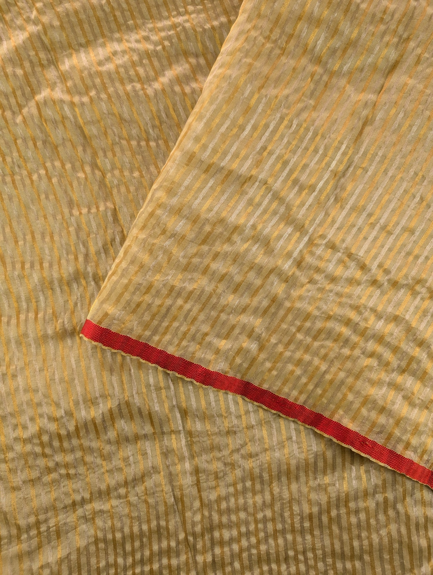 Organza X Pen Kalamkari - Reddish Orange
