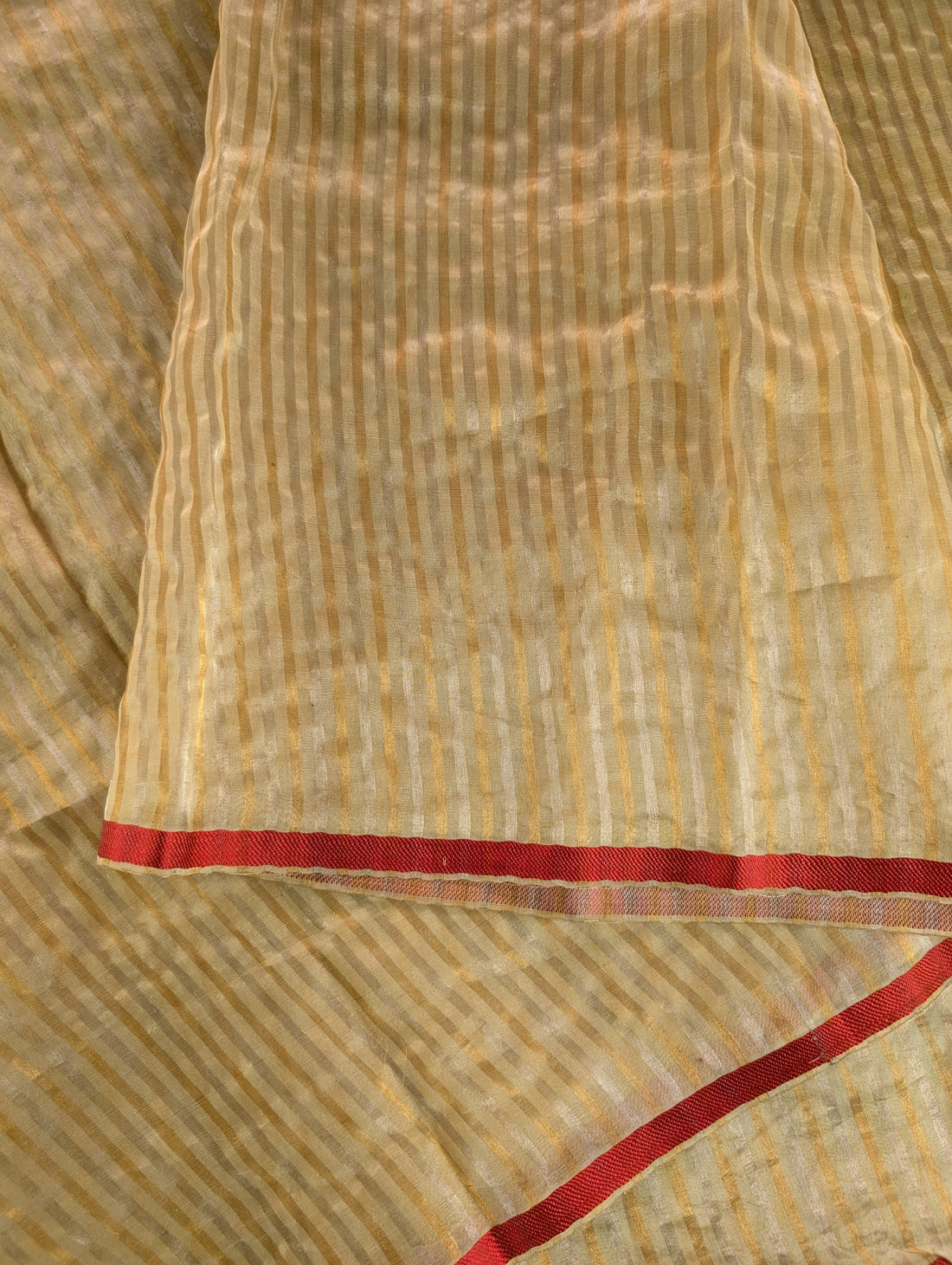 Organza X Pen Kalamkari - Olive Green