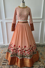 Load image into Gallery viewer, Peach Crop Top &amp; Skirt
