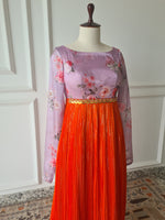 Load image into Gallery viewer, Sale1043 - Orange &amp; Lavender Dress
