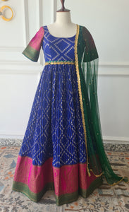 Sale1047 -  Blue Anarkali Set