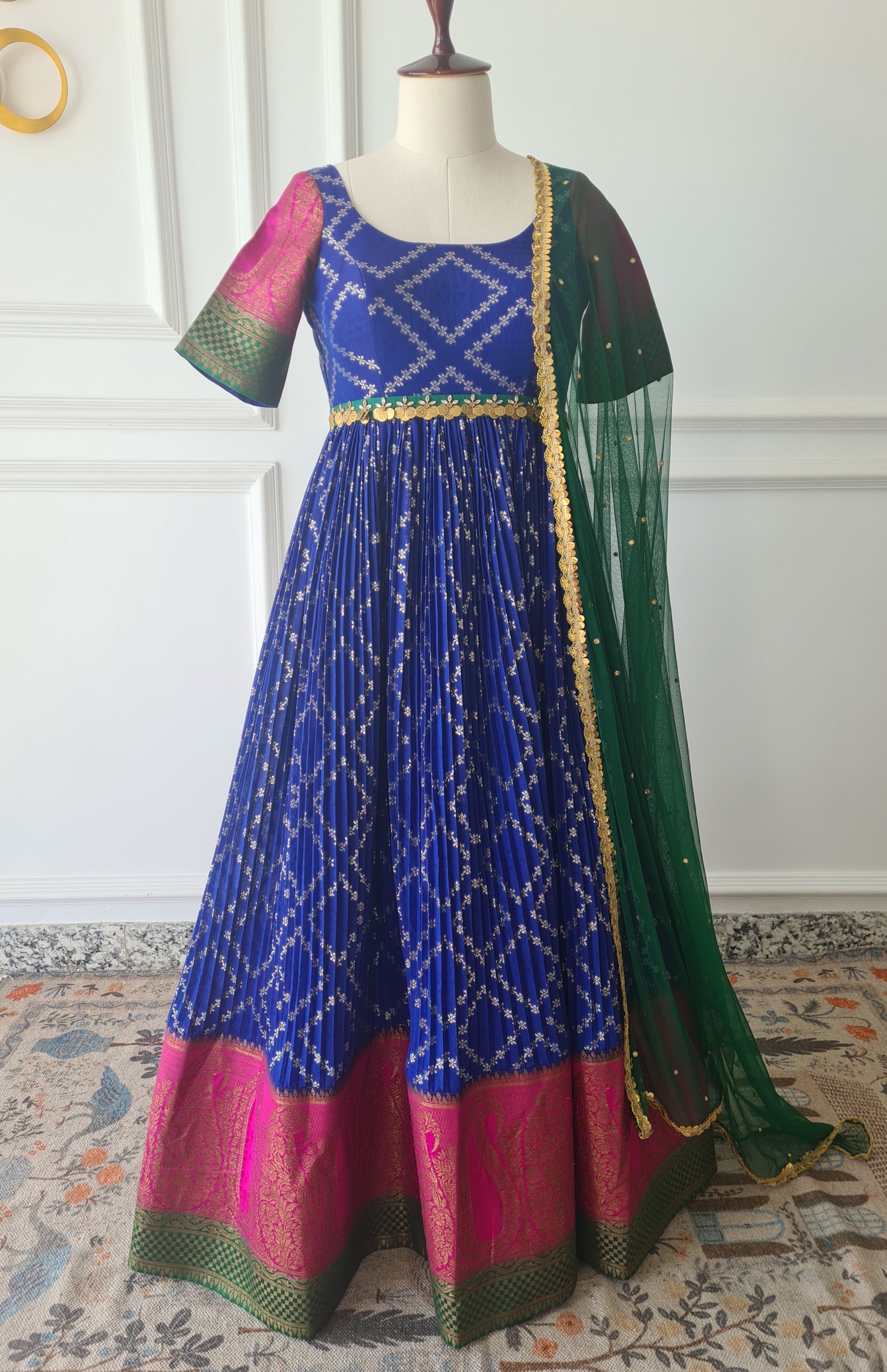 Sale1047 -  Blue Anarkali Set