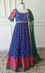 Load image into Gallery viewer, Sale1047 -  Blue Anarkali Set
