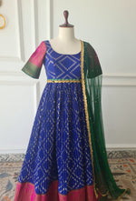 Load image into Gallery viewer, Sale1047 -  Blue Anarkali Set
