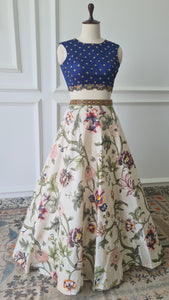 Floral Crop Top Skirt