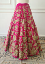 Load image into Gallery viewer, Sale1050 - Pink Heavy Hand Embroidered Skirt

