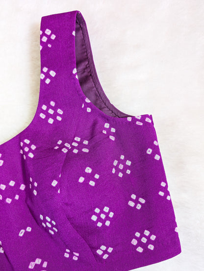 Purple Bandhani Blouse