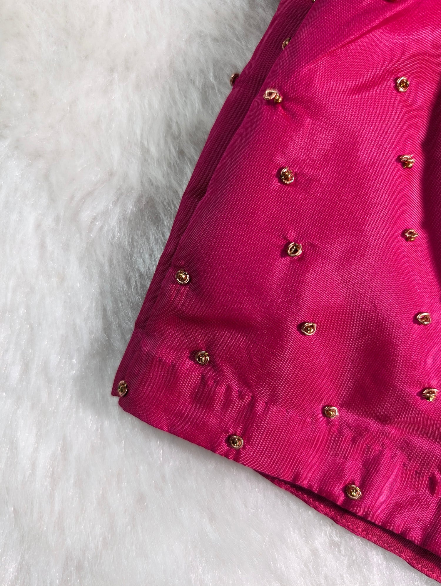 Radiant Pink Zari Work Blouse