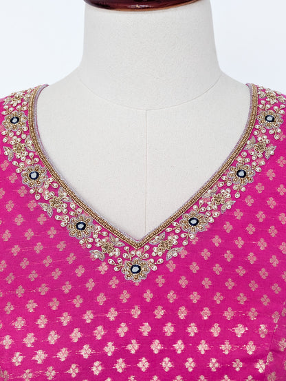 Blush Pink Floral Lehenga set