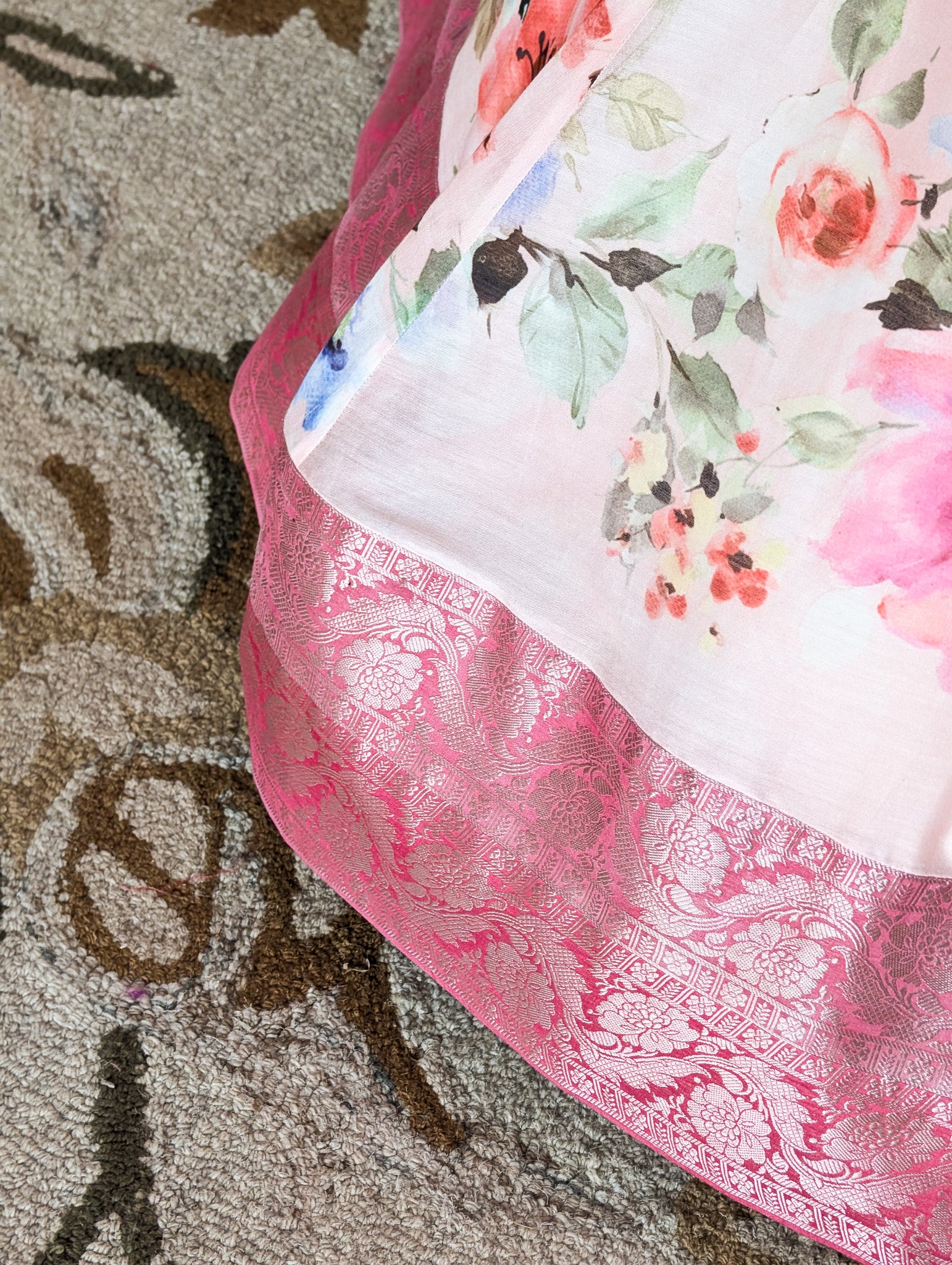 Blush Pink Floral Lehenga set