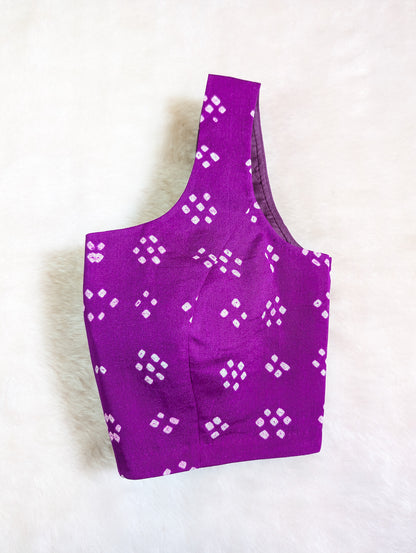 Purple Bandhani Blouse