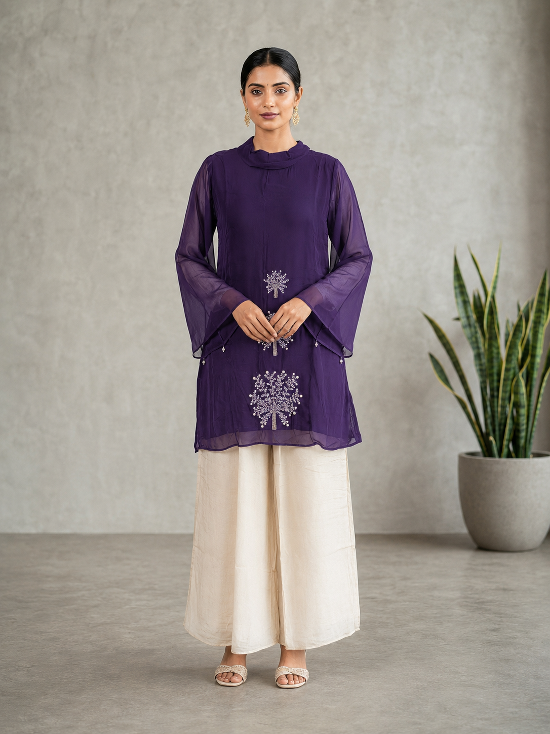 Purple Pearl Work Co-Ord Set